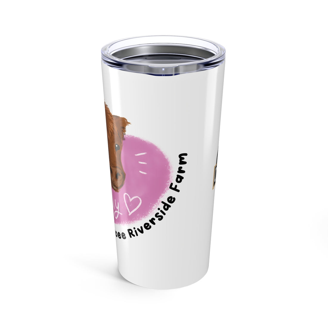 Custom 20oz Tumbler - Riverside Farm Cute Cow Design