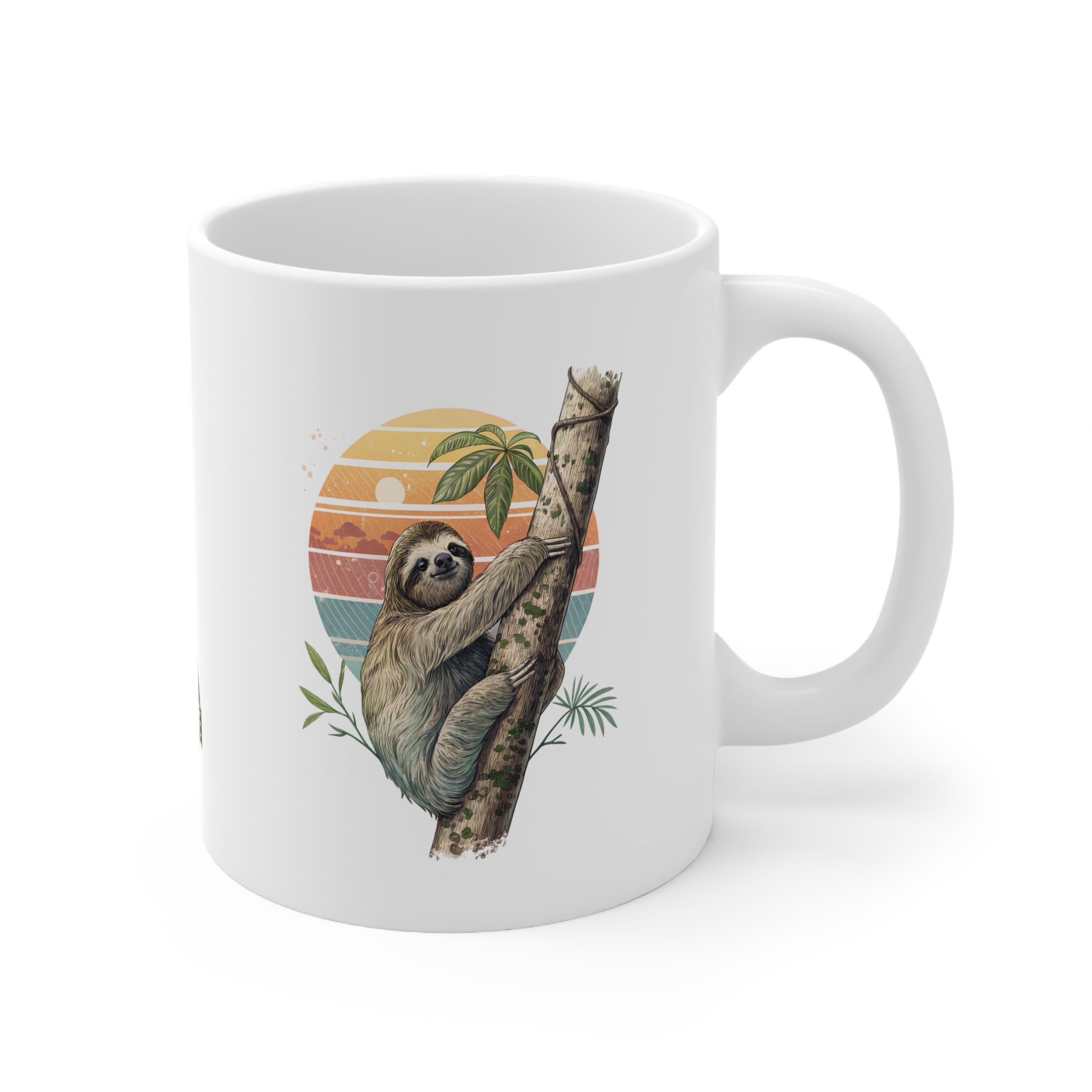 Charming Sloth Ceramic Coffee Mug – 11oz & 15oz – Perfect for Nature Lovers!