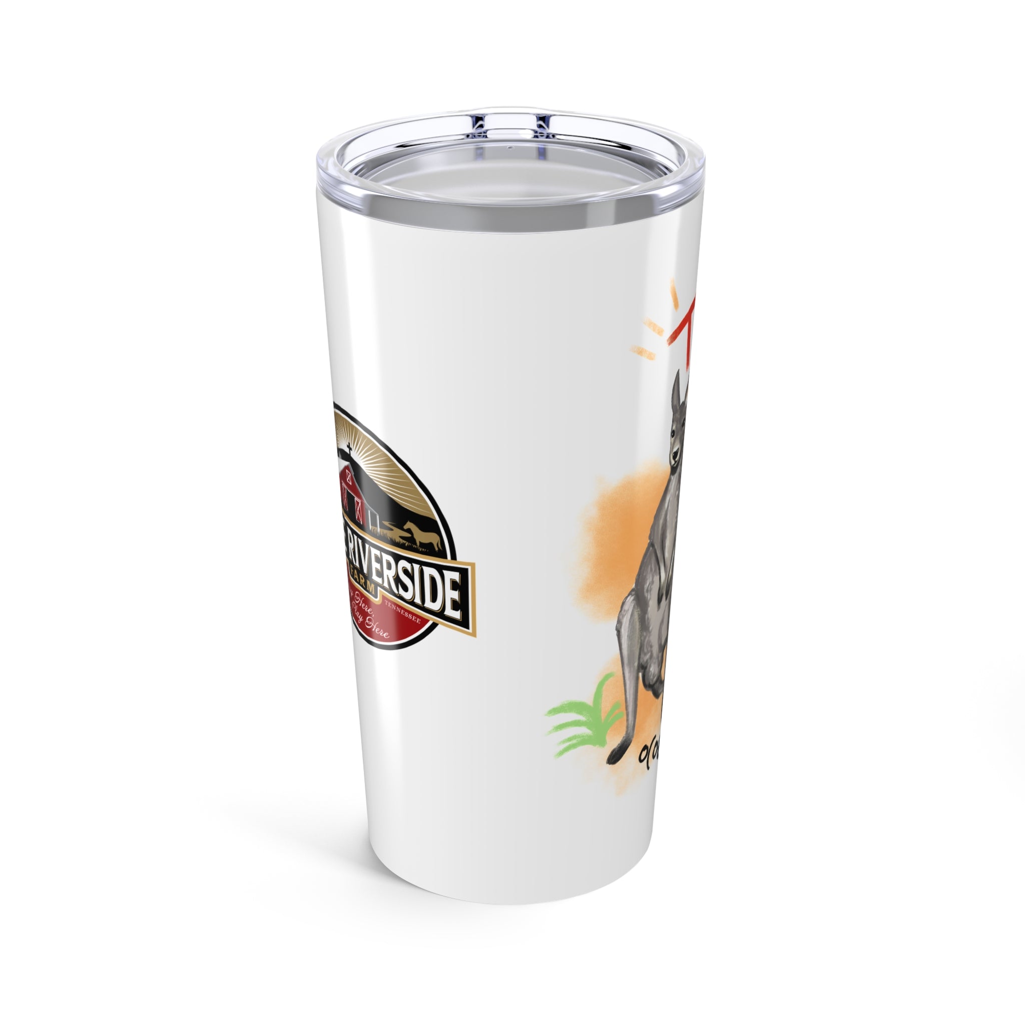 Custom 20oz Tumbler - Riverside Farm Kangaroo Design