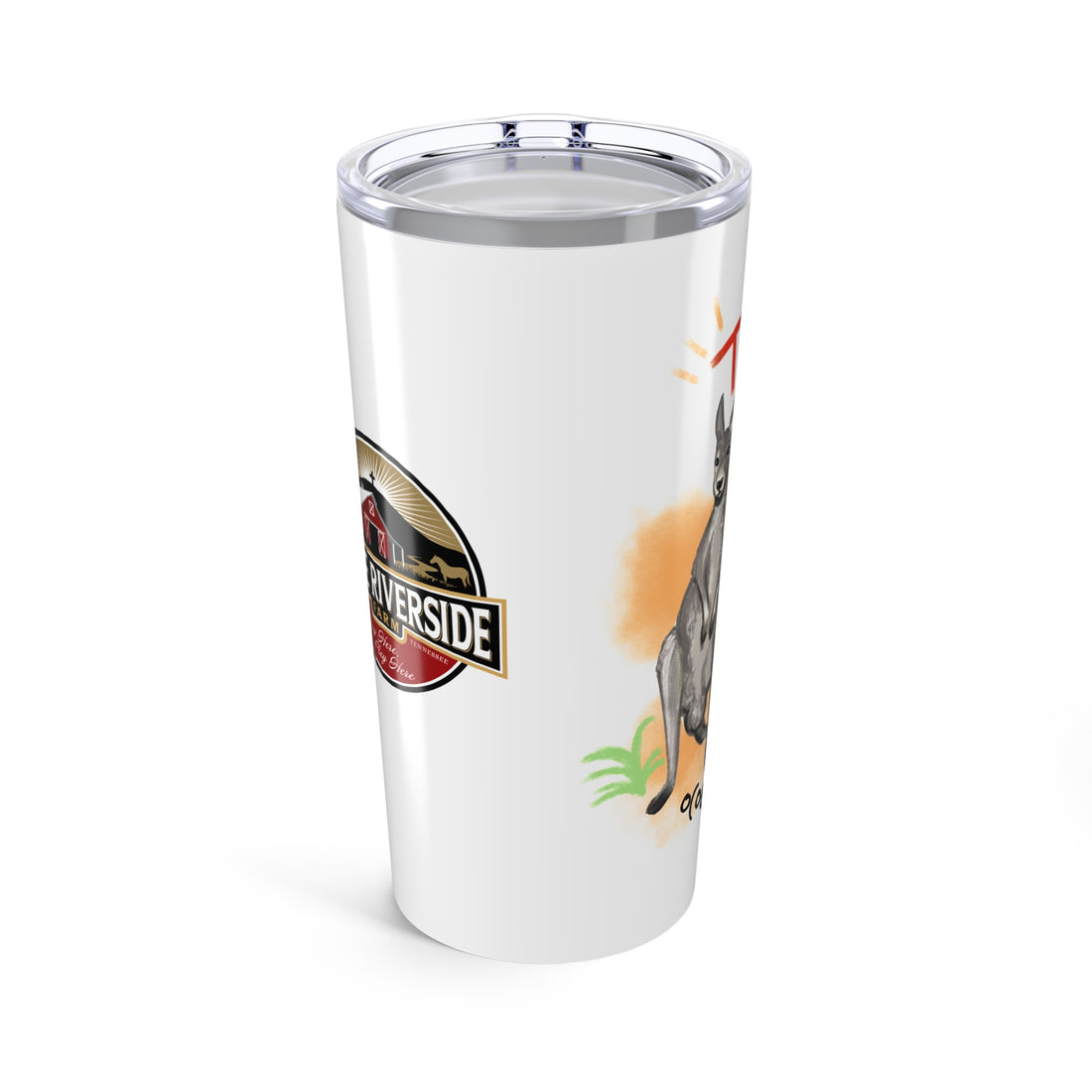 Custom 20oz Tumbler - Riverside Farm Kangaroo Design