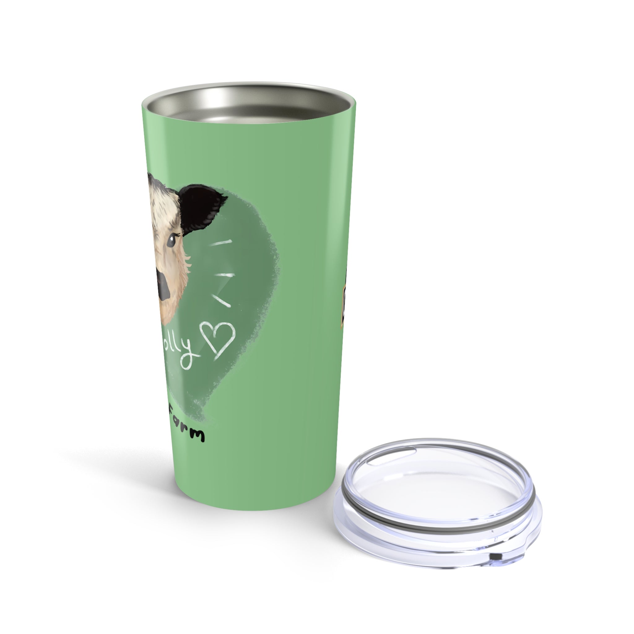 Custom 20oz Tumbler - Riverside Farm Cute Cow Design