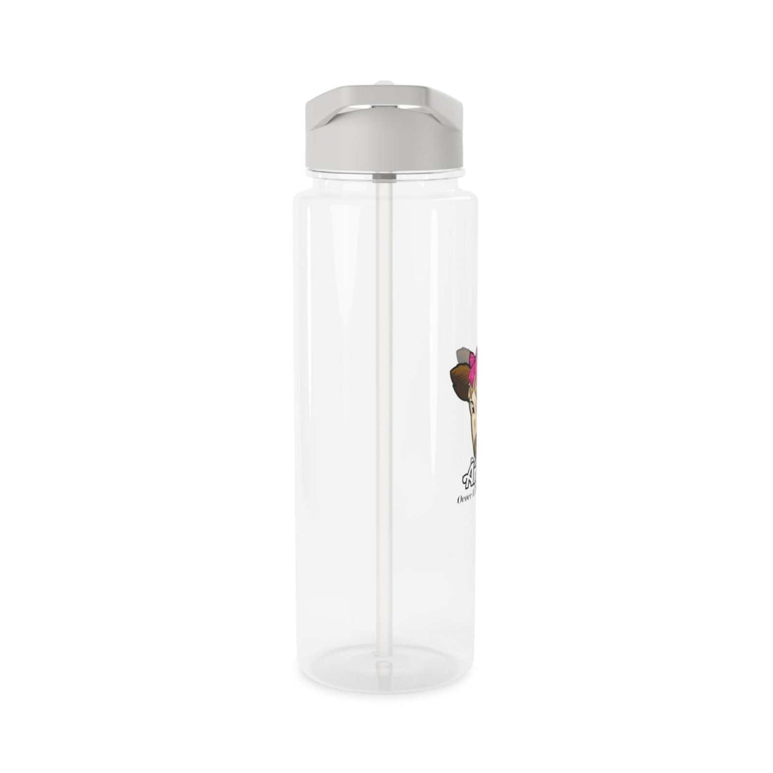 Clear Farm Animal Water Bottle with spill-resistant lid and foldable straw, BPA-free and leak-proof, ideal for kids and adults.