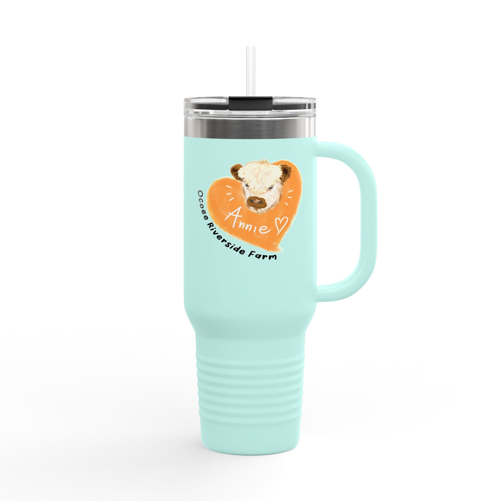 Cute Cow Insulated Travel Mug - 40oz - Perfect for Adventure Lovers!