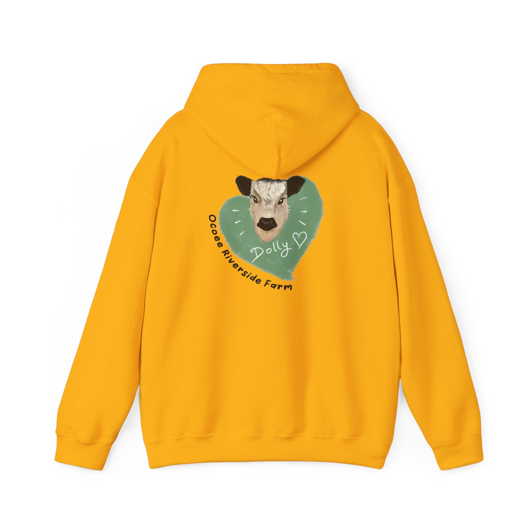 Dolly the Cow Unisex Hoodie - Cozy Riverside Farm Sweatshirt