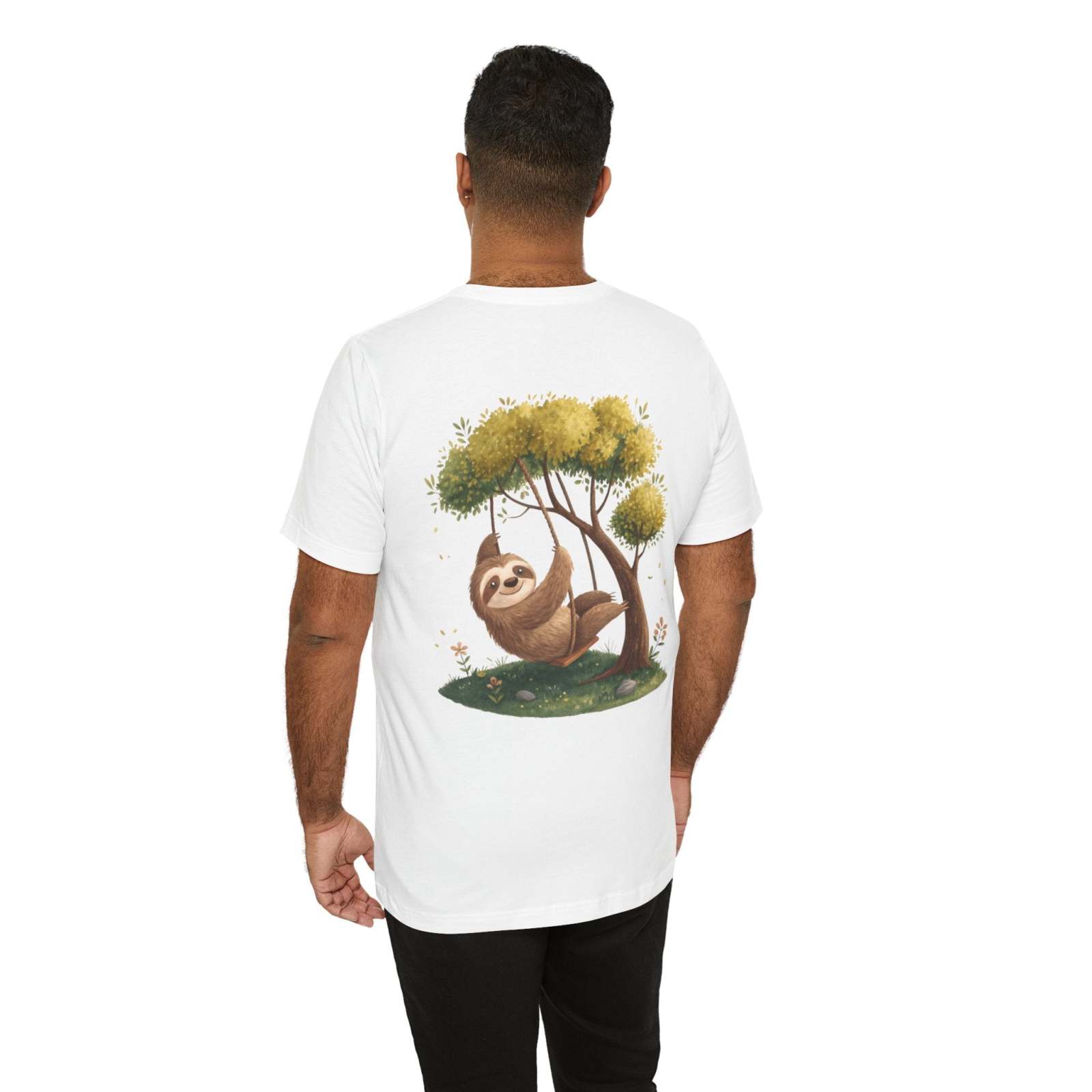 Sloth Swinging from a Tree Branch T-Shirt