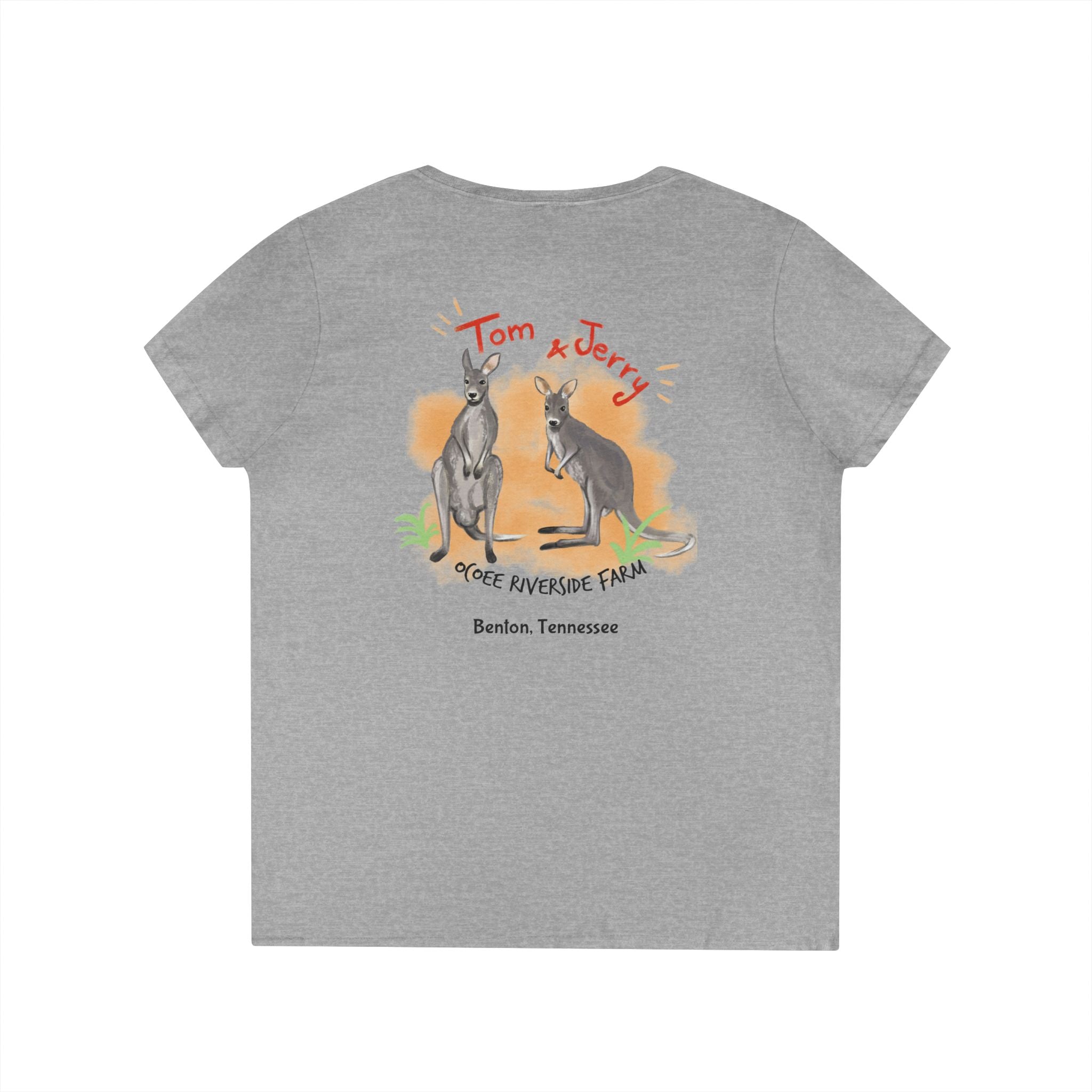 Women’s Spud Heart V-Neck T-Shirt - Ocoee Riverside Farm, Tennessee
