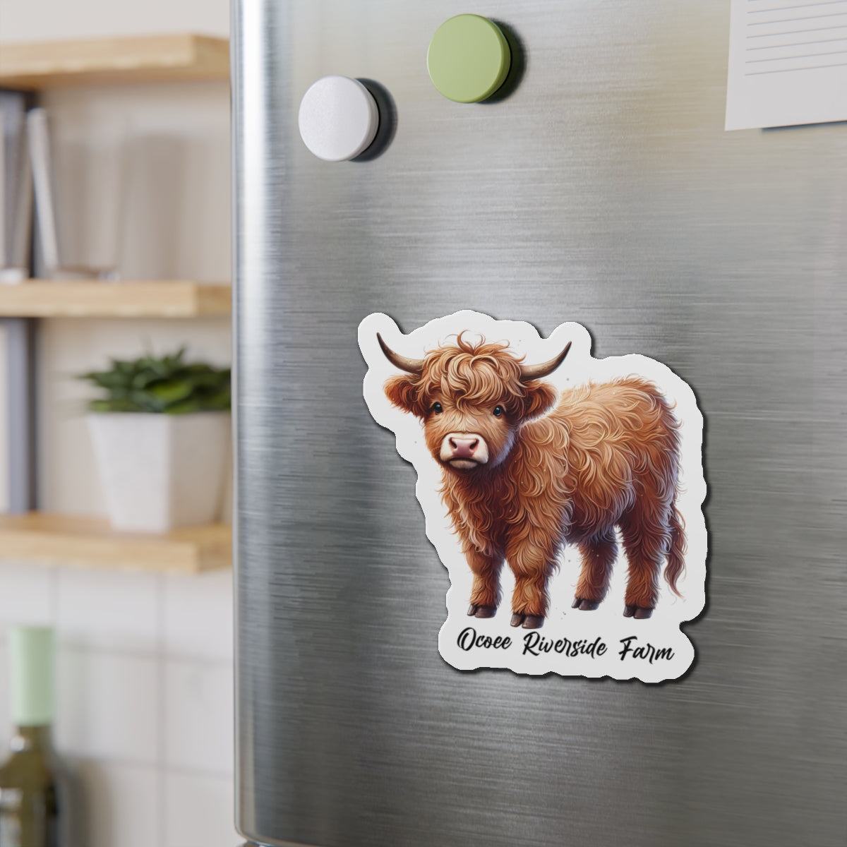 Highland Cow Die-Cut Magnet