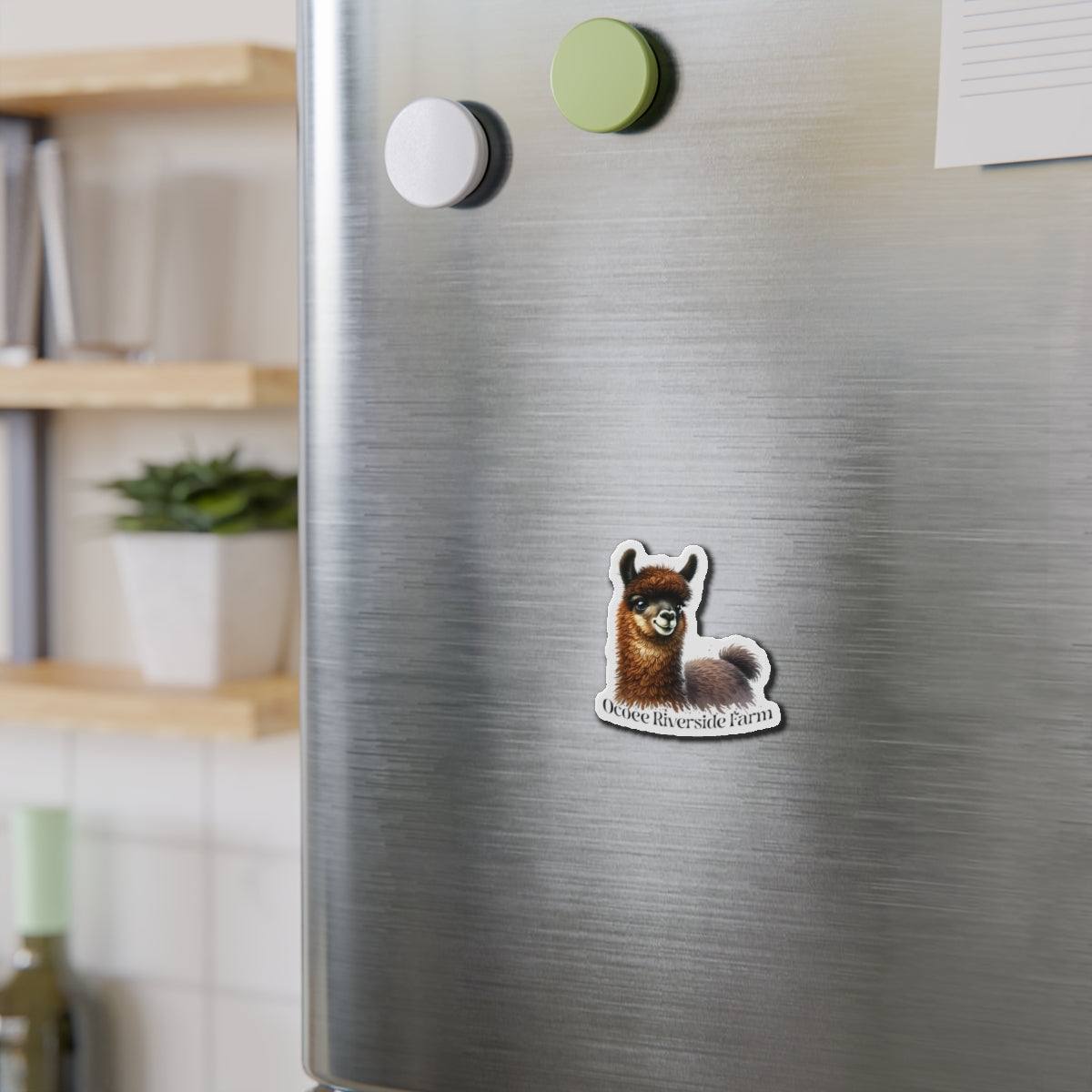 Adorable Llama Die-Cut Magnet