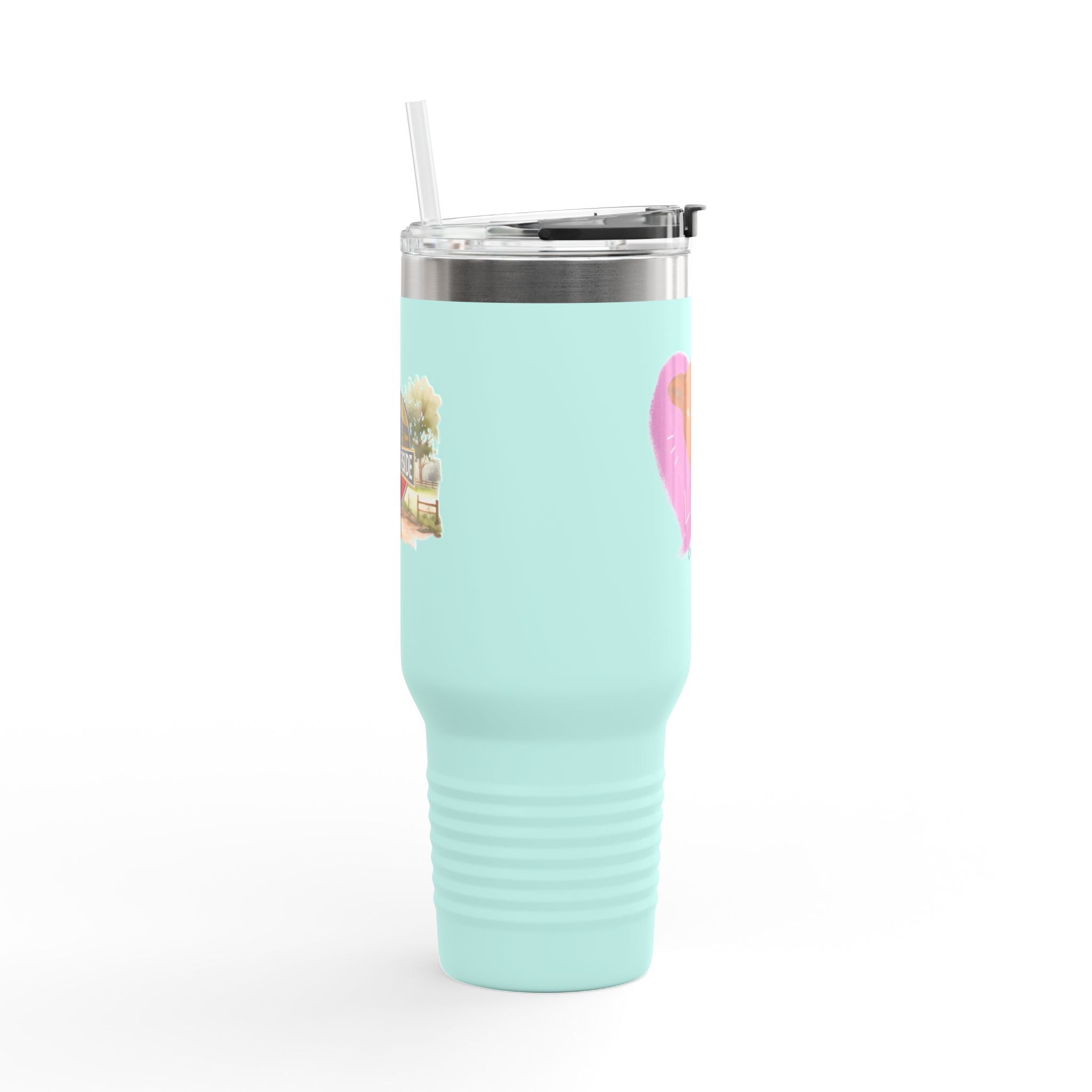 Cute Cow Insulated Travel Mug - 40oz - Perfect for Adventure Lovers!