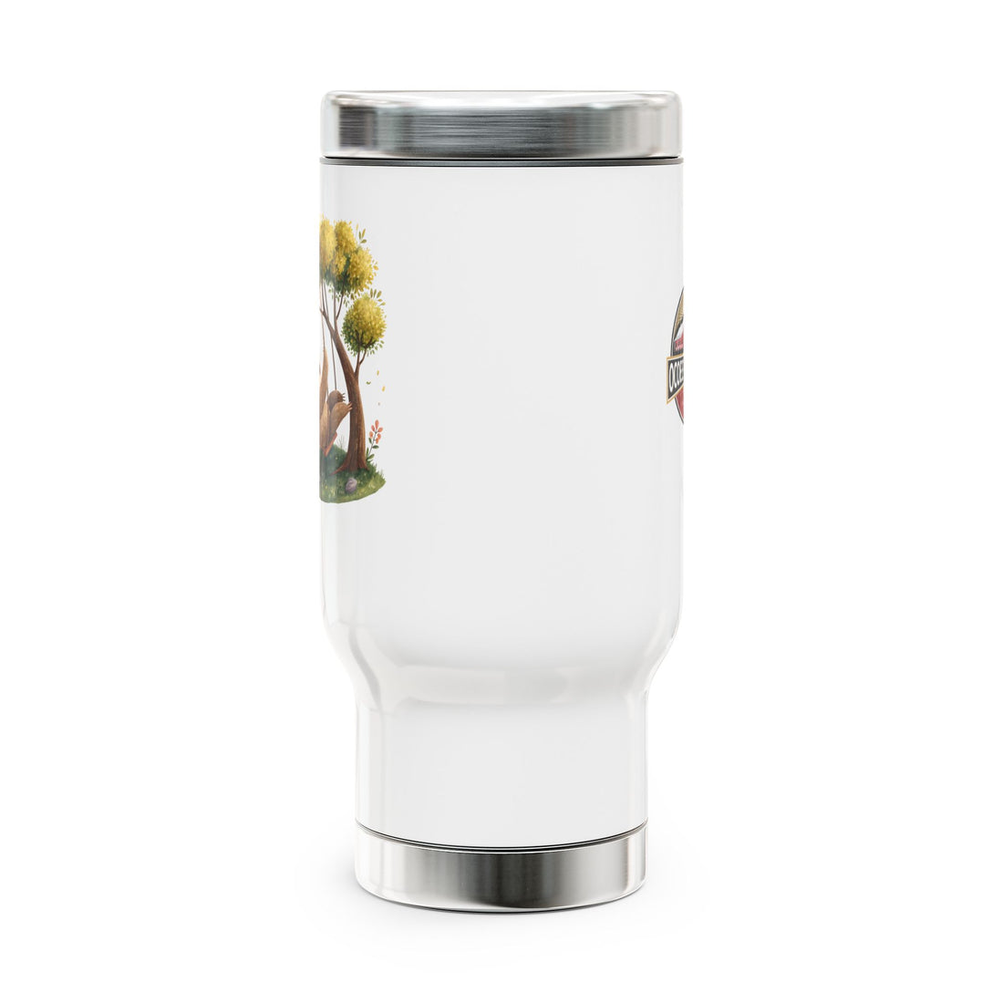 Cute Sloth Stainless Steel Travel Mug - 14oz Coffee Cup with Handle