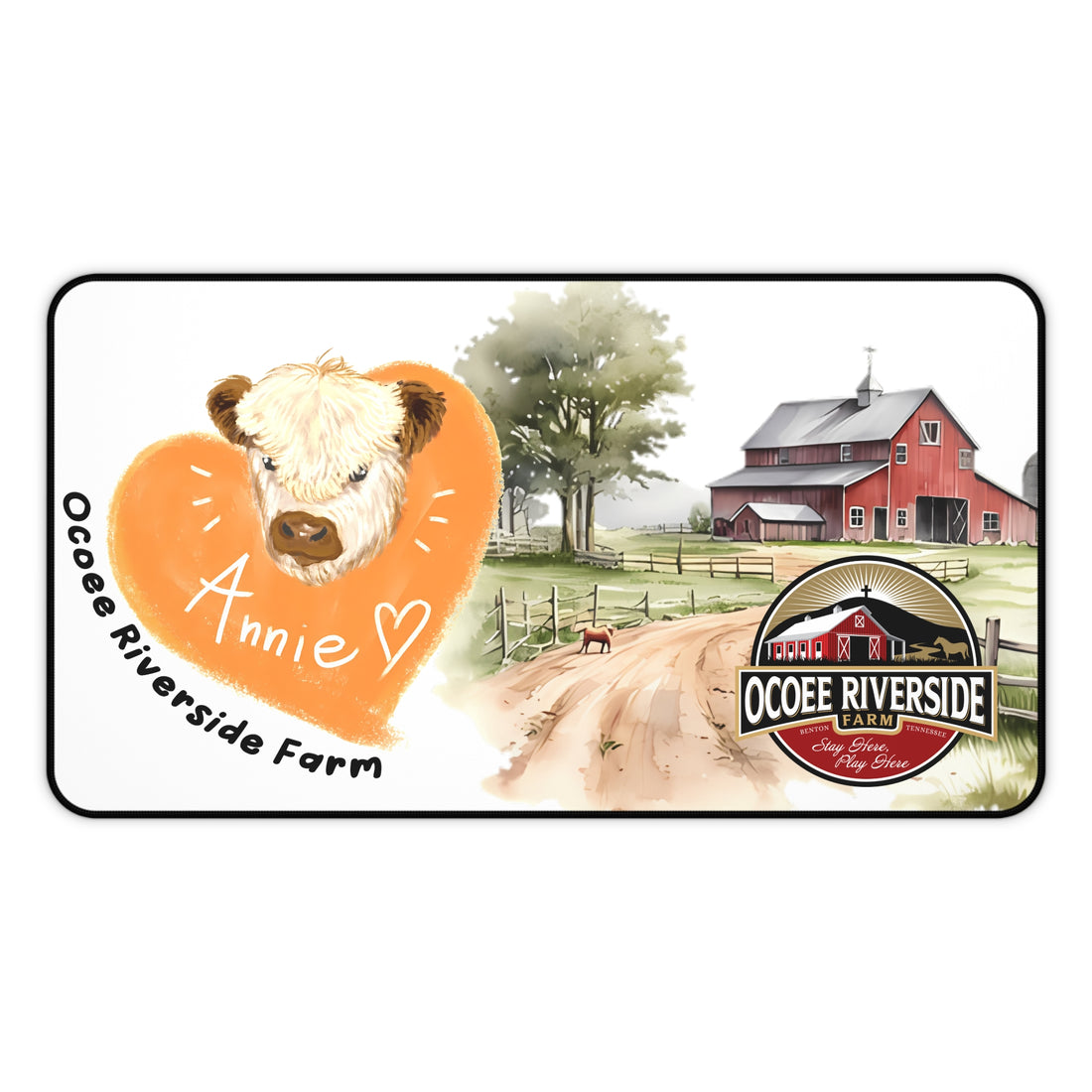 Animal Farm Custom Ocoee Riverside Farm Desk Mat Design
