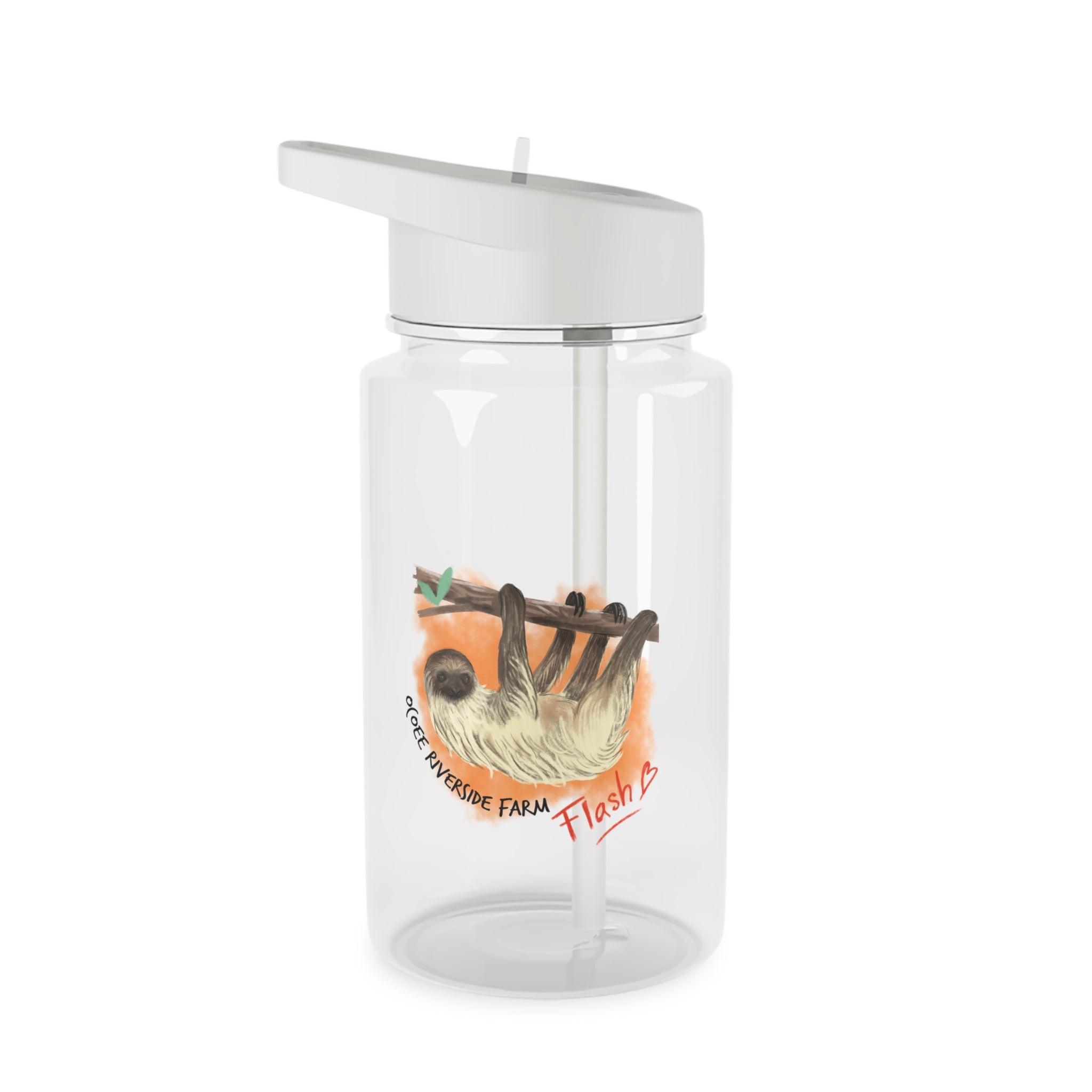 Cute Sloth Farm Tritan Water Bottle with Straw