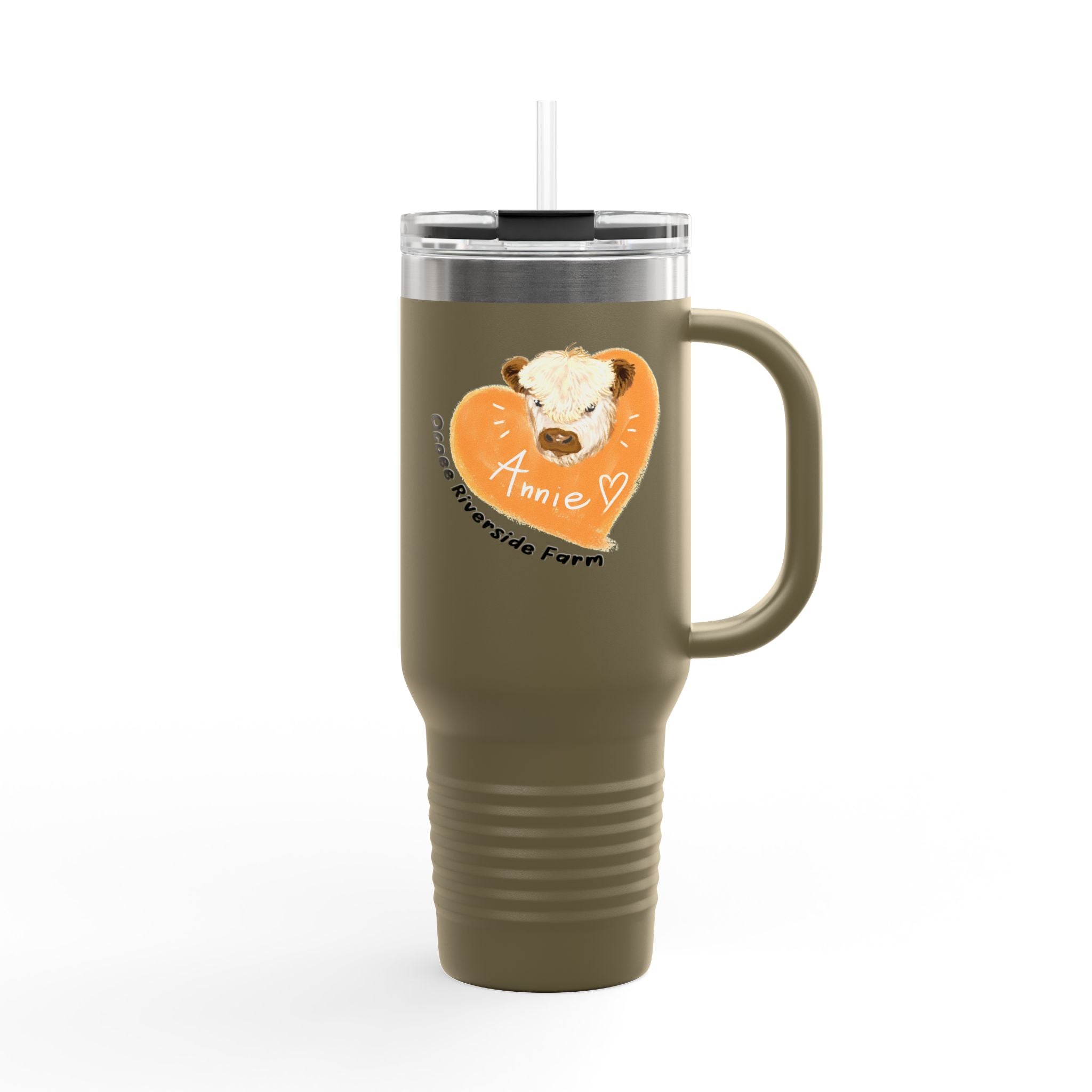 Cute Cow Insulated Travel Mug - 40oz - Perfect for Adventure Lovers!