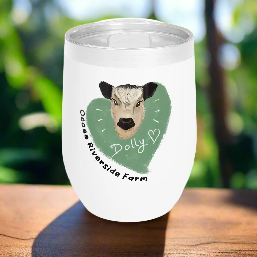 Cow Dolly Chill Wine Tumbler Gift - Ocoee Riverside Farm