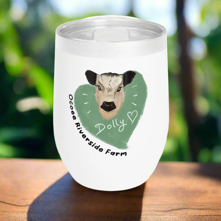 Cow Dolly Chill Wine Tumbler Gift - Ocoee Riverside Farm
