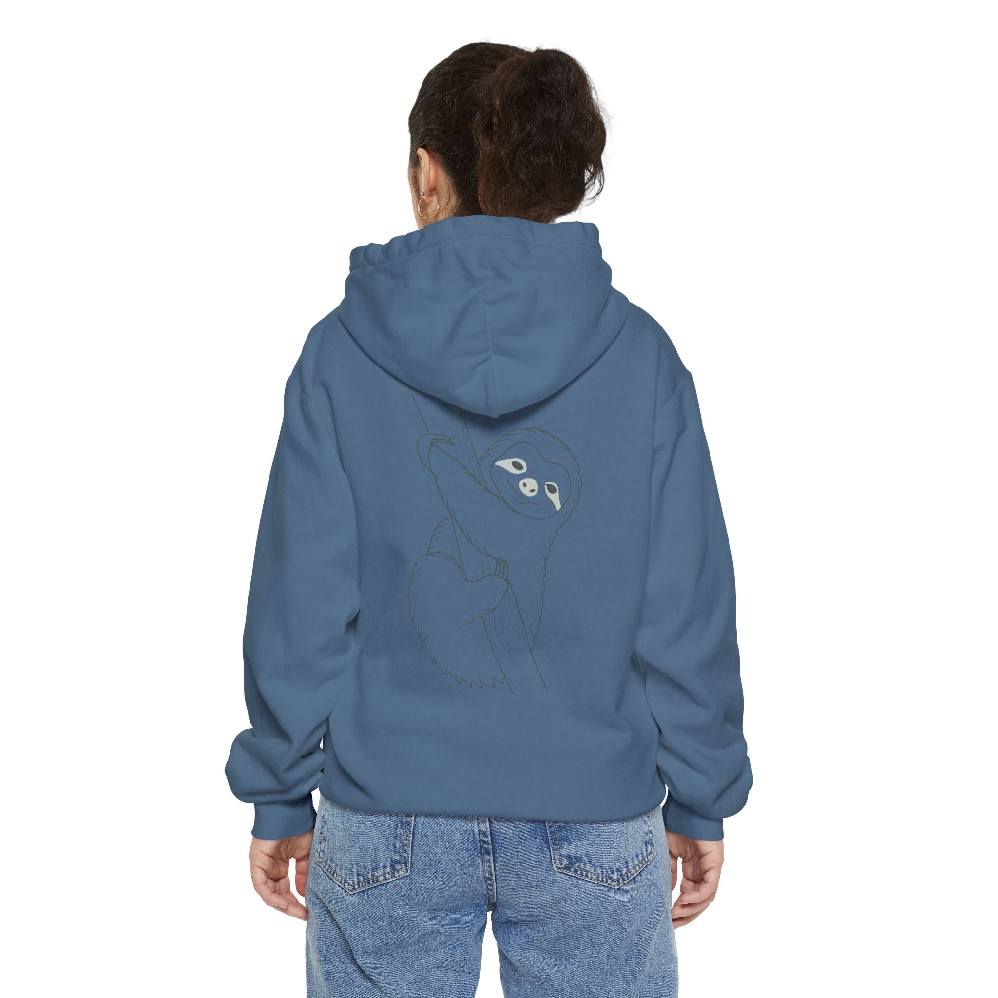 Cute Sloth Unisex Garment-Dyed Hoodie – Perfect for Relaxation & Nature Lovers