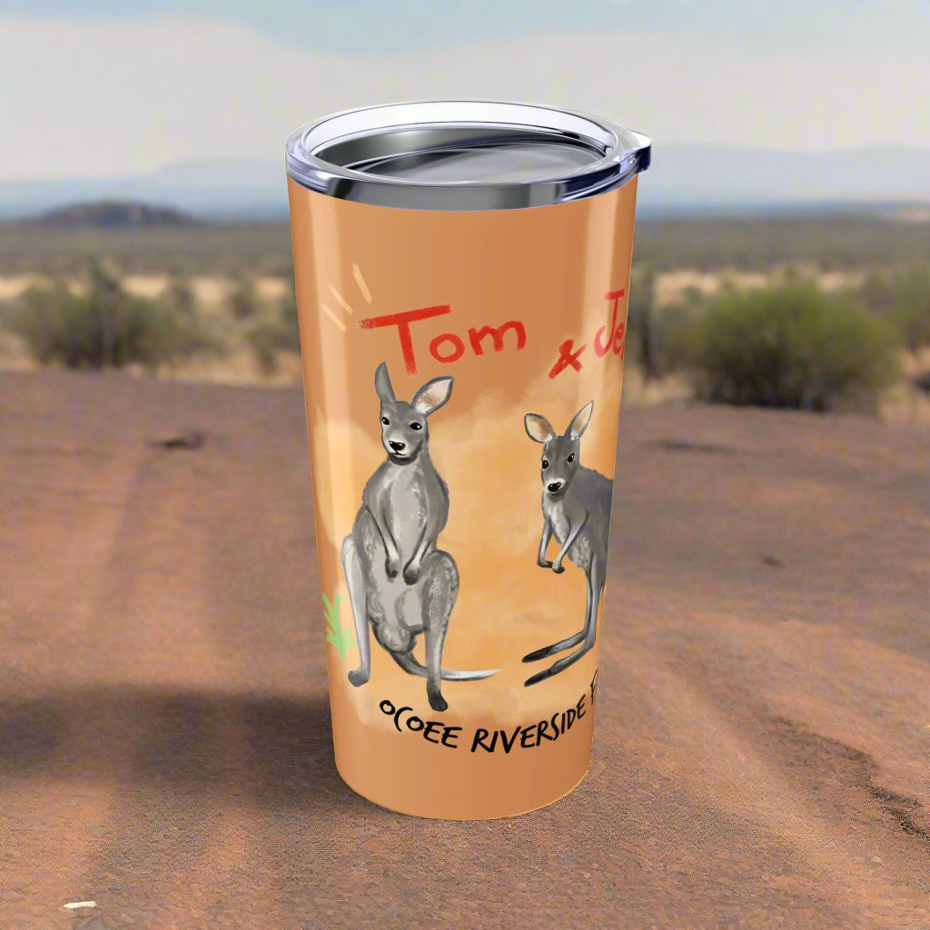 Custom 20oz Tumbler - Riverside Farm Kangaroo Design