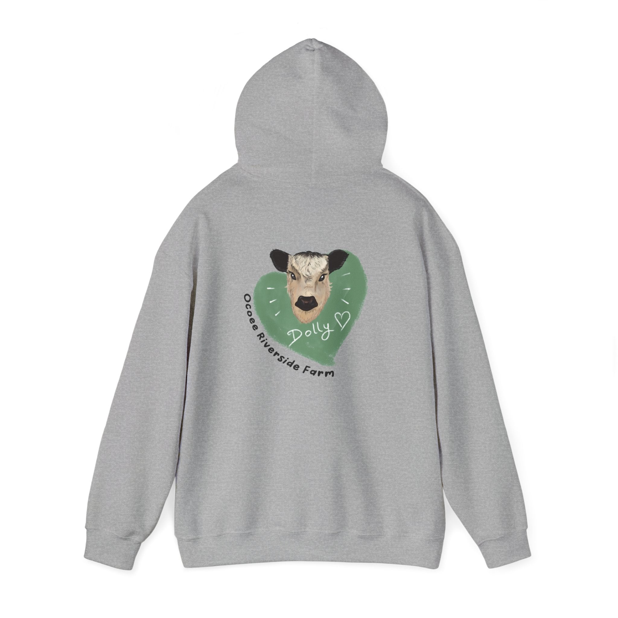 Dolly the Cow Unisex Hoodie - Cozy Riverside Farm Sweatshirt