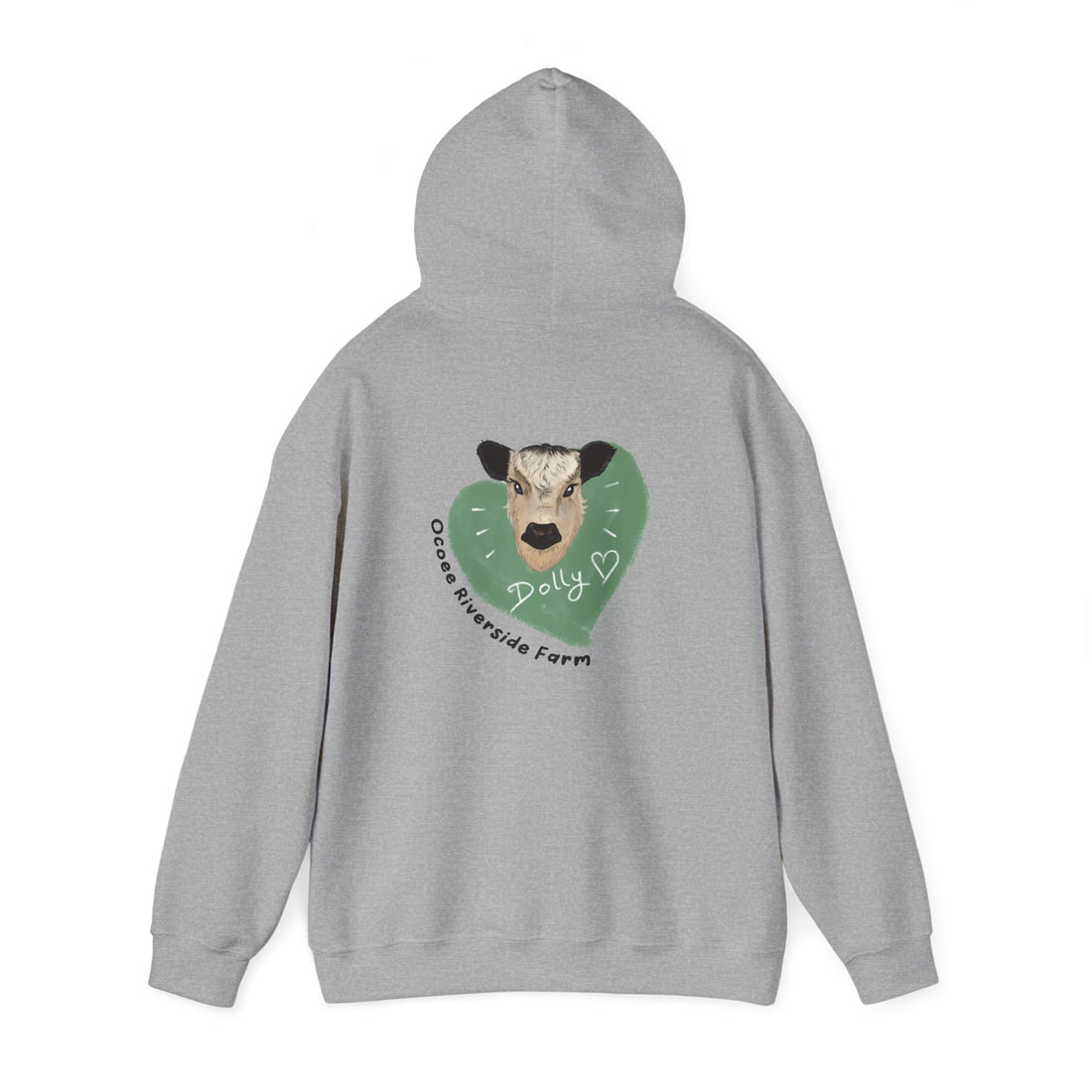 Dolly the Cow Unisex Hoodie - Cozy Riverside Farm Sweatshirt
