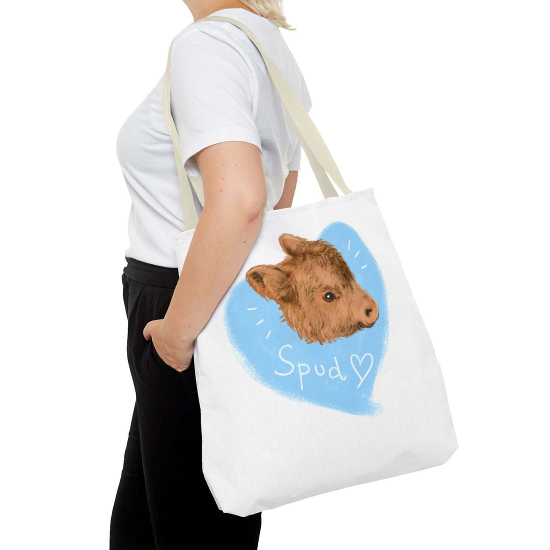 Adorable Spud Cow Tote Bag