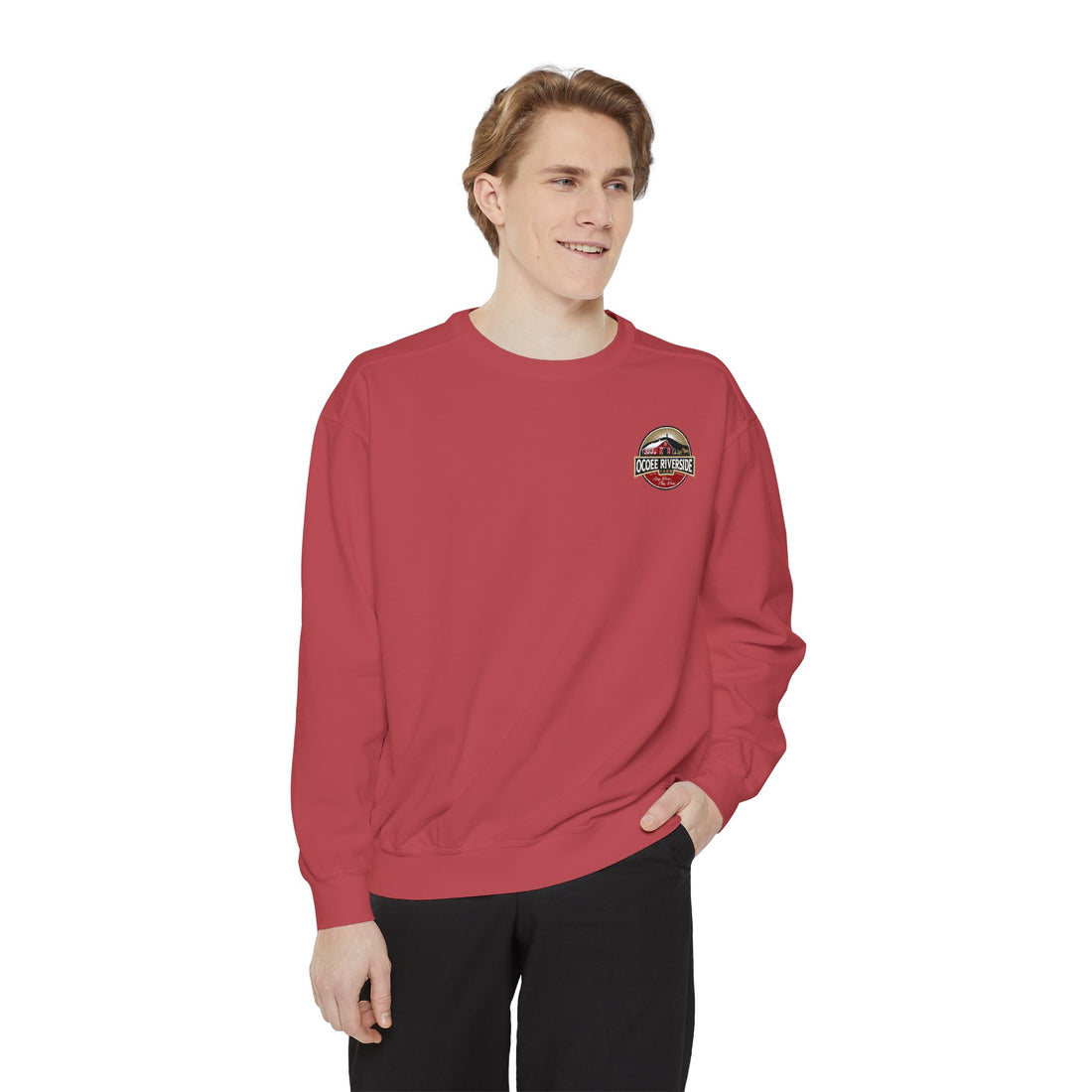 A zebra adorned with the word "Marty" creatively integrated into its stripes at Ocoee Riverside Farm Sweatshirt
