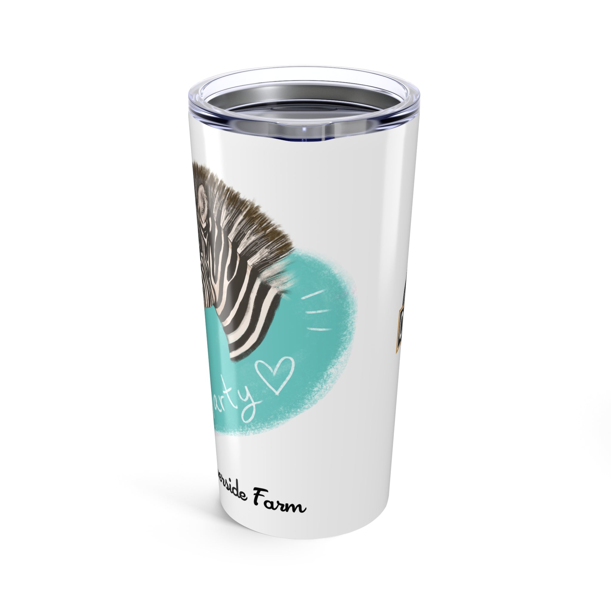 Custom 20oz Tumbler - Riverside Farm Zebra Design