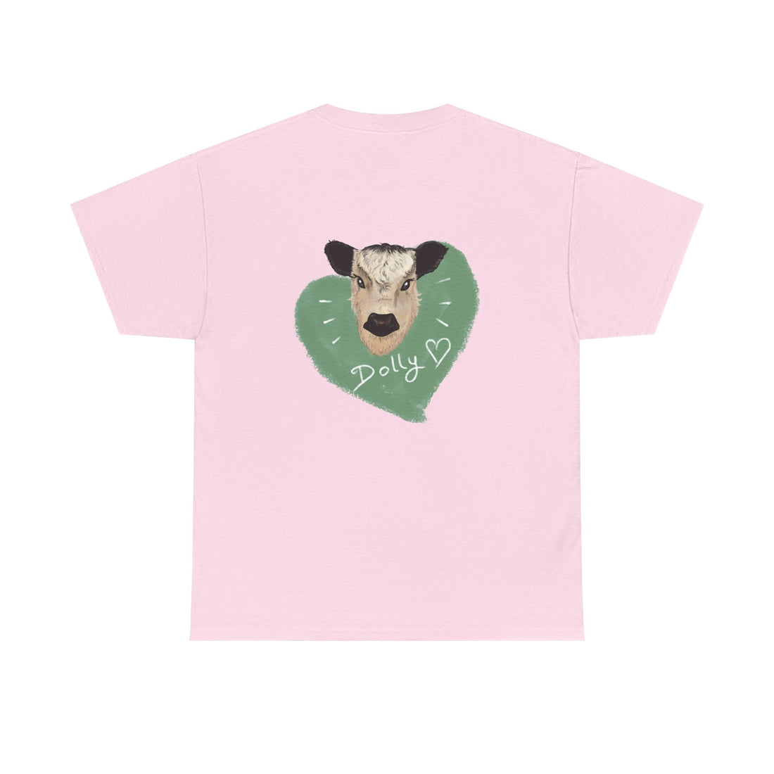 Dolly Cow Unisex Heavy Cotton Tee - Cute Farm Animal Graphic T-Shirt