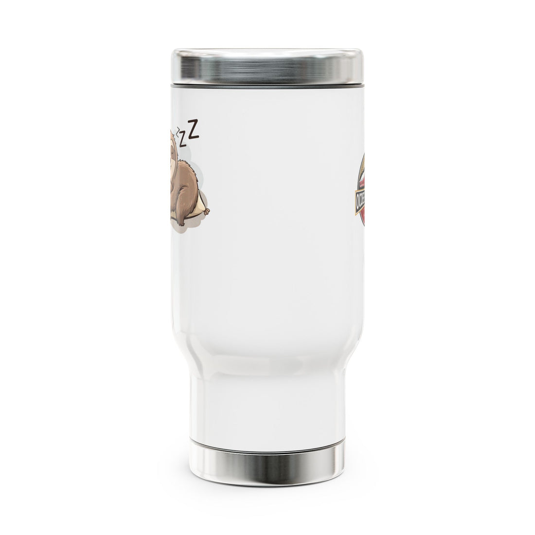 Sleepy Sloth Stainless Steel Travel Mug with Handle - 14oz