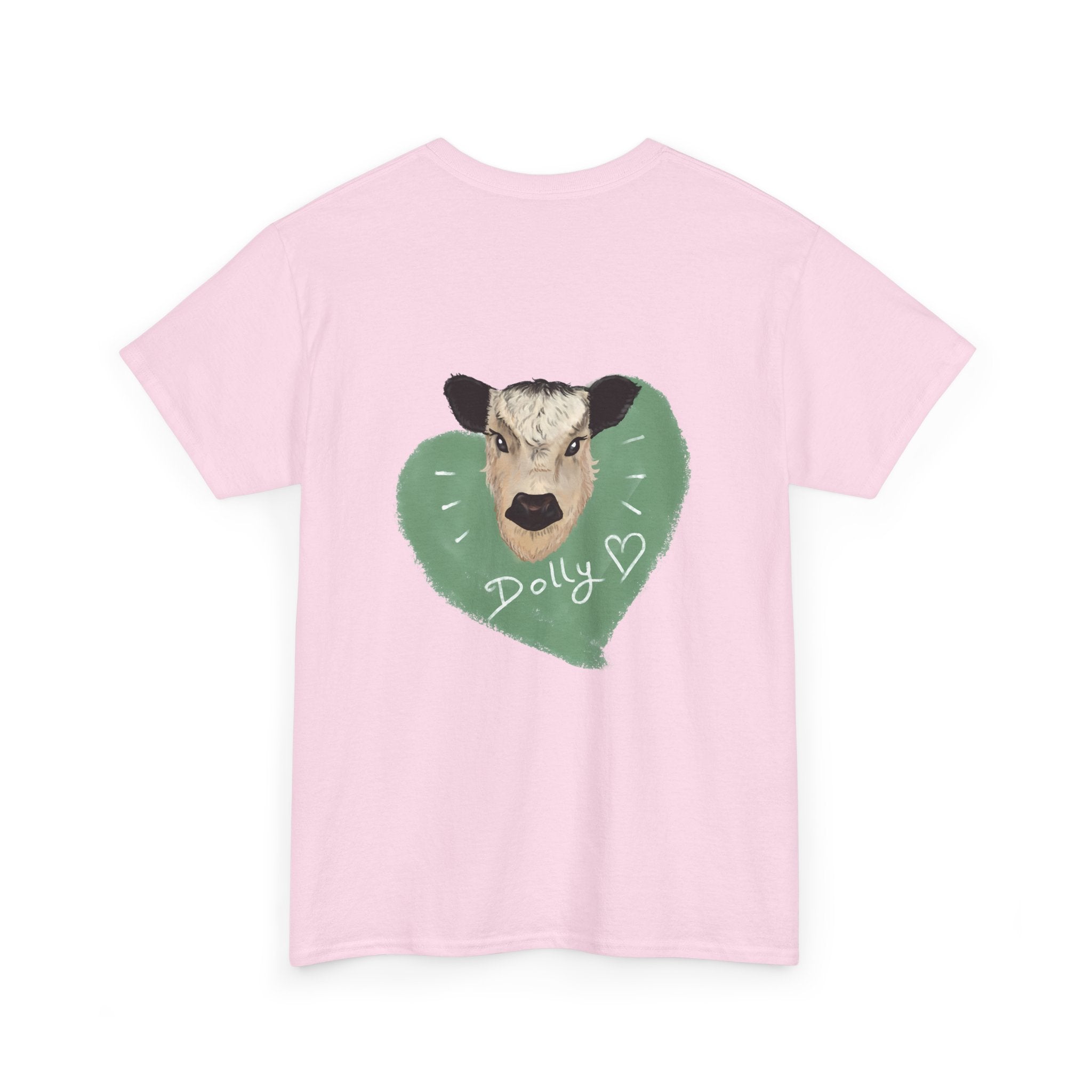 Dolly Cow Unisex Heavy Cotton Tee - Cute Farm Animal Graphic T-Shirt