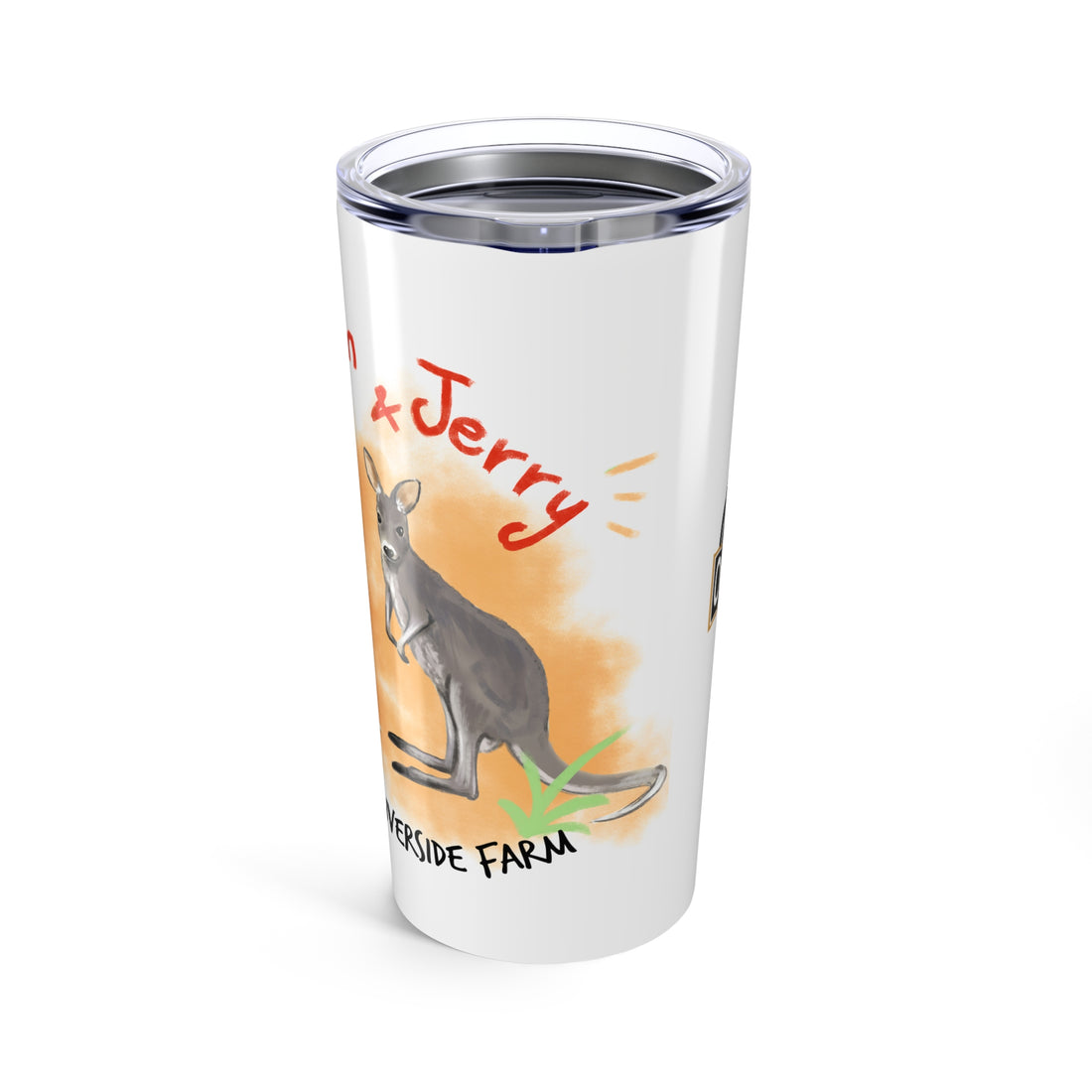 Custom 20oz Tumbler - Riverside Farm Kangaroo Design