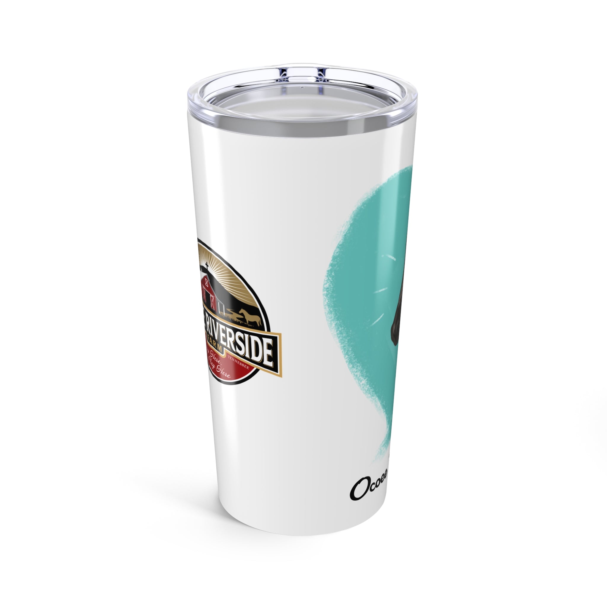 Custom 20oz Tumbler - Riverside Farm Zebra Design