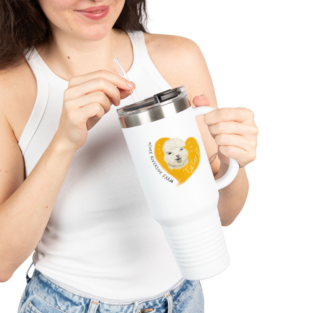 Cute Alpaca Insulated Travel Mug - 40oz - Perfect for Adventure Lovers!