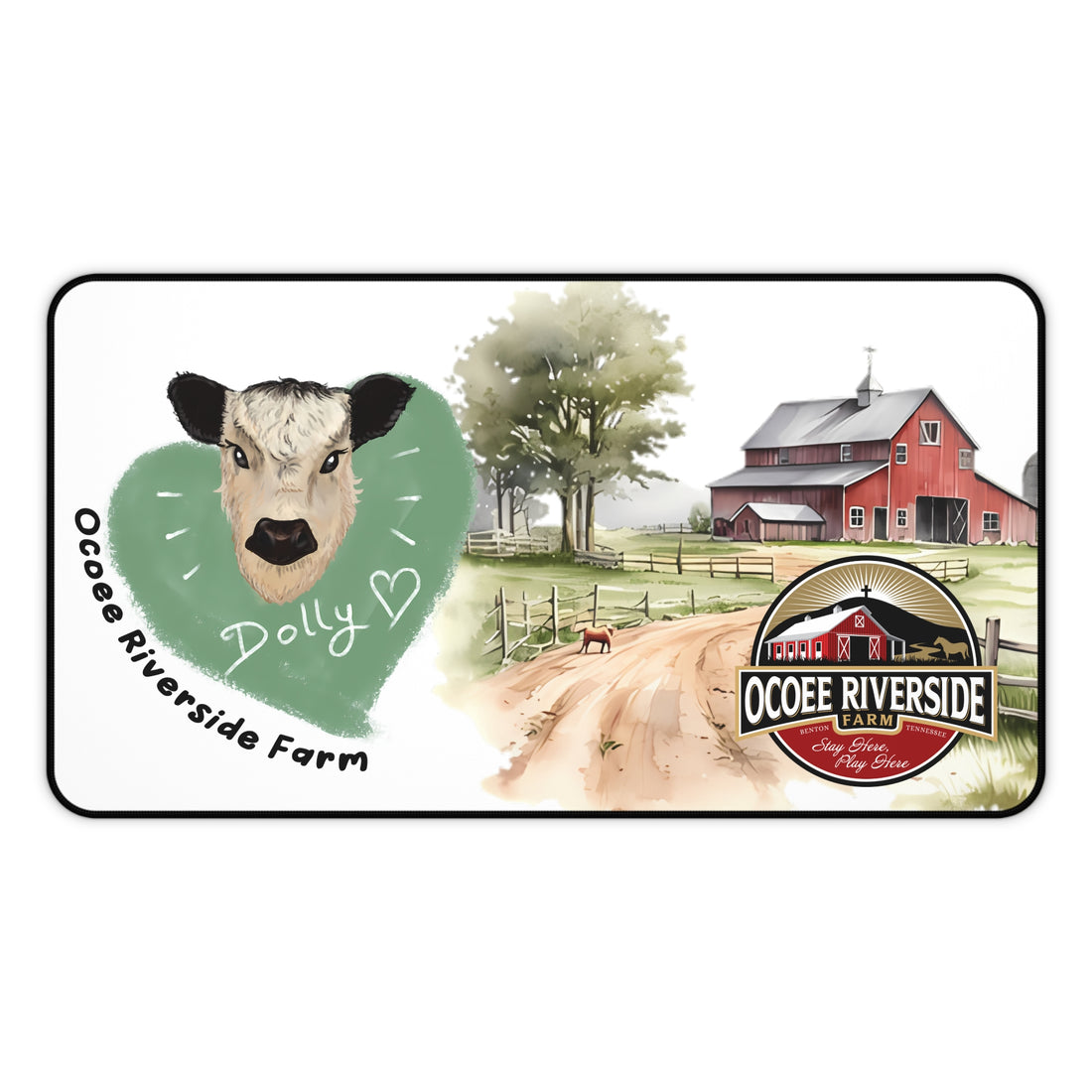 Animal Farm Custom Ocoee Riverside Farm Desk Mat Design
