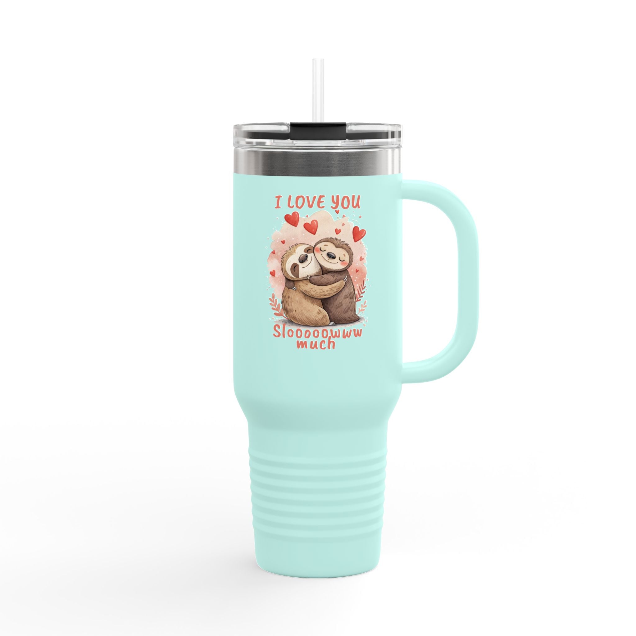 Cute Sloth Insulated Travel Mug - 40oz - Perfect Gift for Love & Adventure