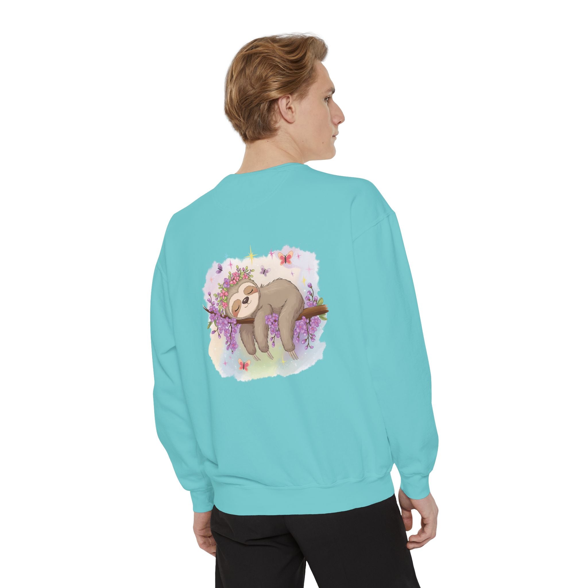 Sleepy Sloth Garment-Dyed Sweatshirt