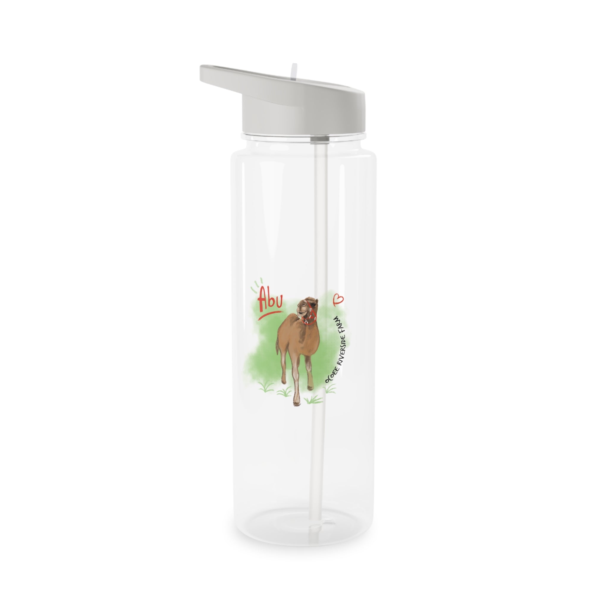 Cute Camel Farm Tritan Water Bottle with Straw