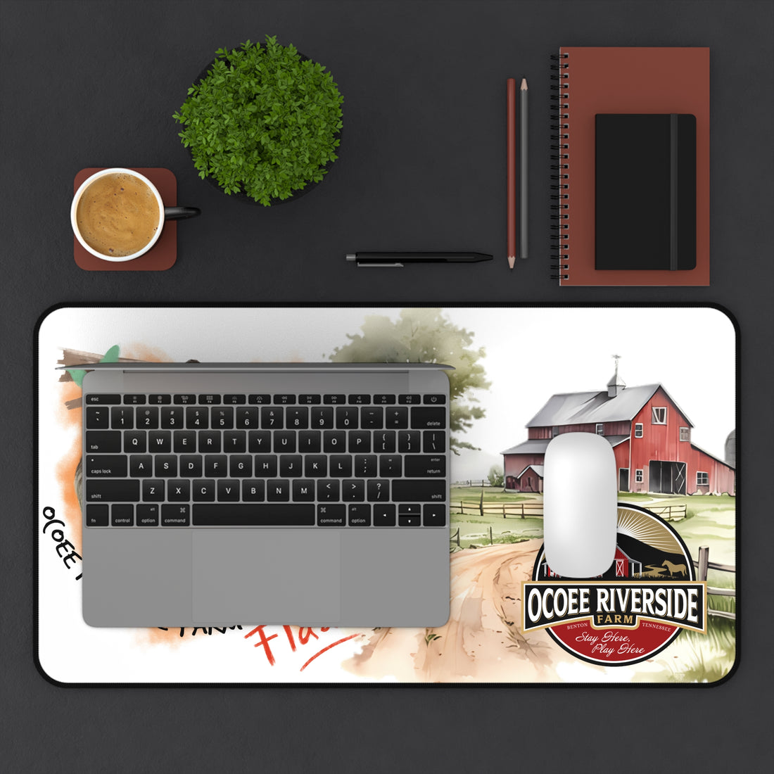 Animal Farm Custom Ocoee Riverside Farm Desk Mat Design