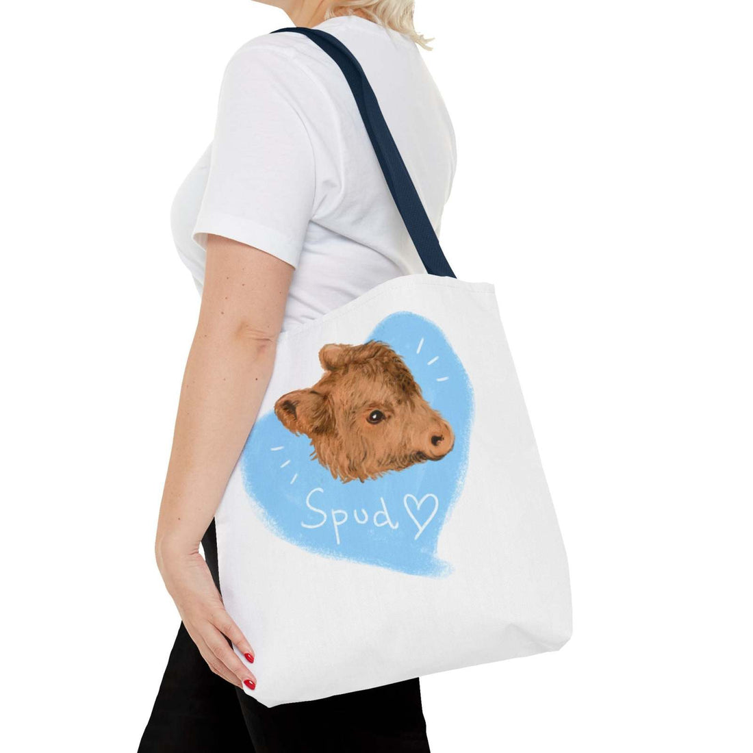 Adorable Spud Cow Tote Bag