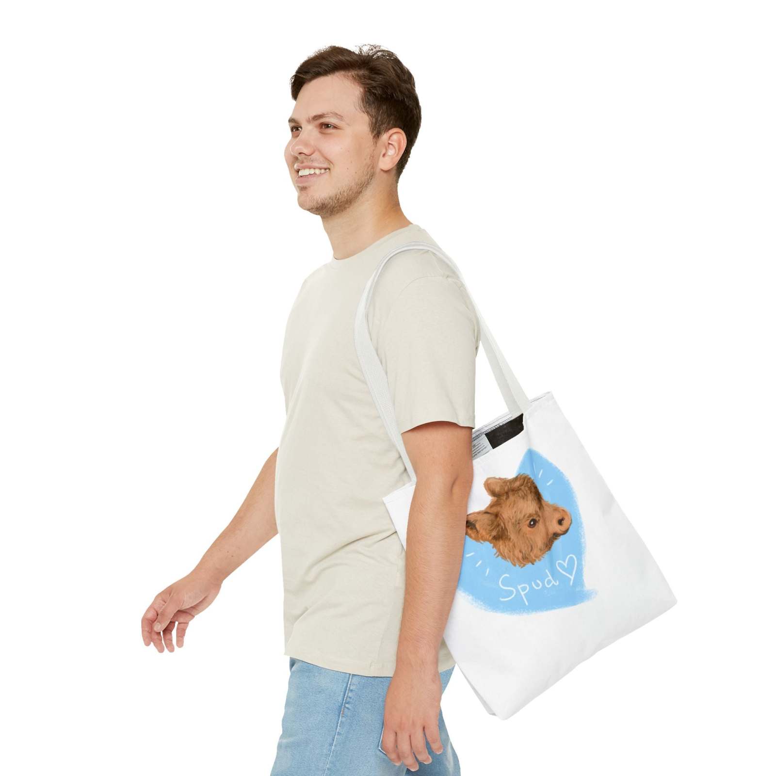 Adorable Spud Cow Tote Bag