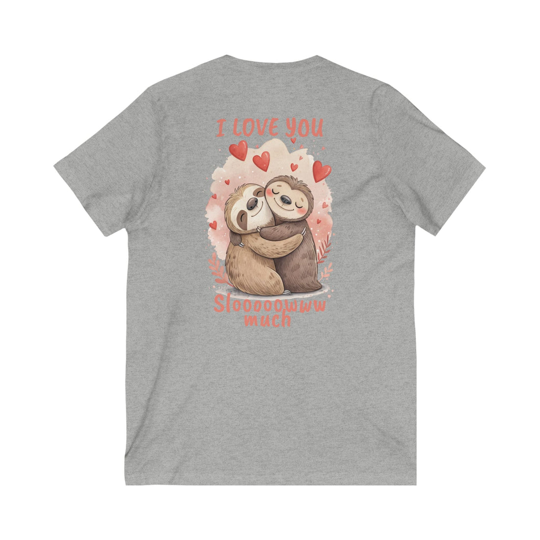 Cute Sloth V-Neck T-Shirt for Animal Lovers