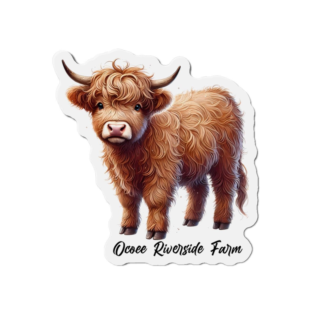 Highland Cow Die-Cut Magnet