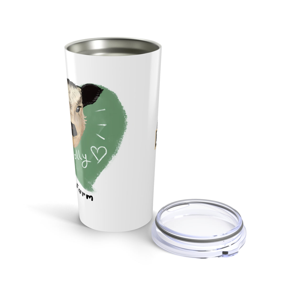 Custom 20oz Tumbler - Riverside Farm Cute Cow Design