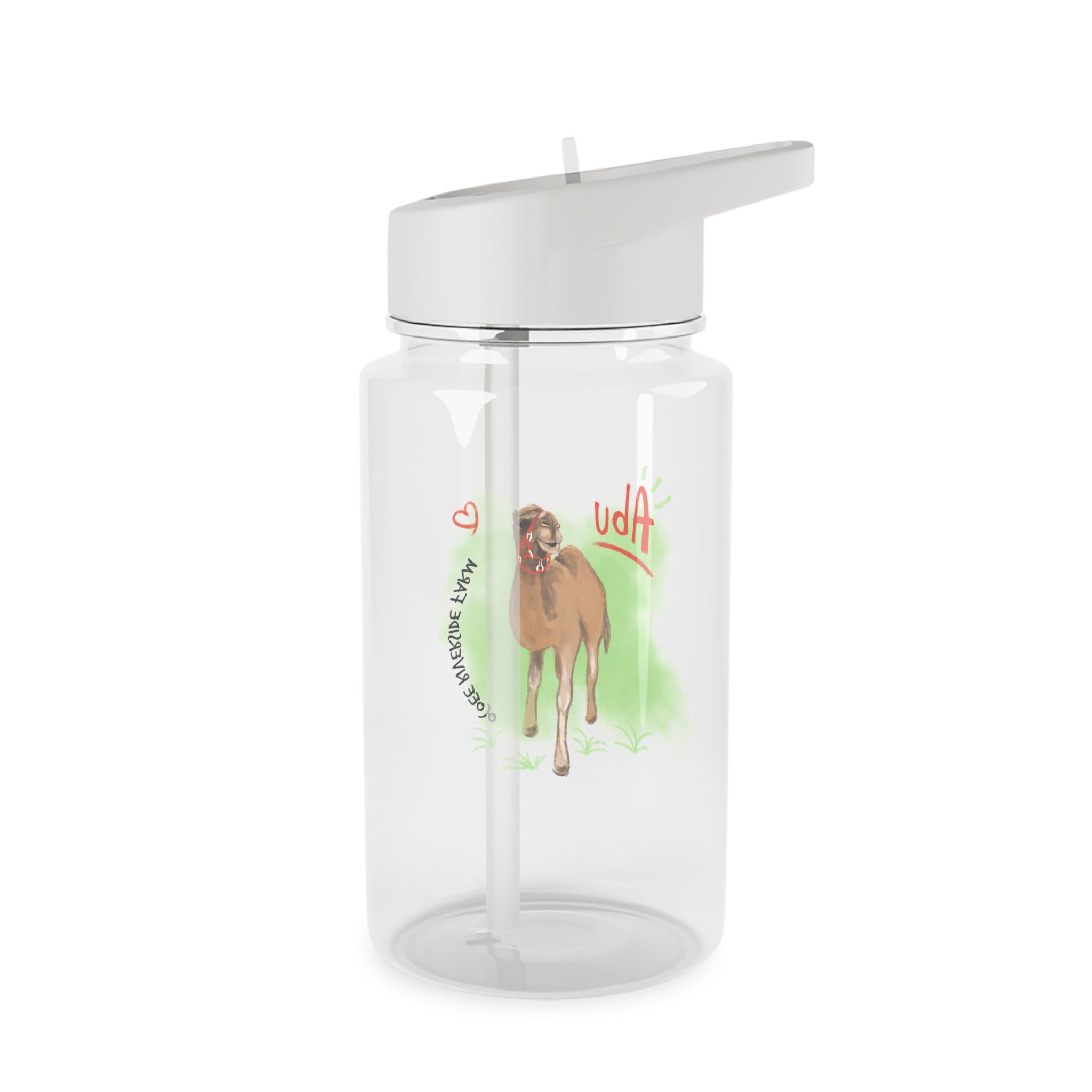 Cute Camel Farm Tritan Water Bottle with Straw