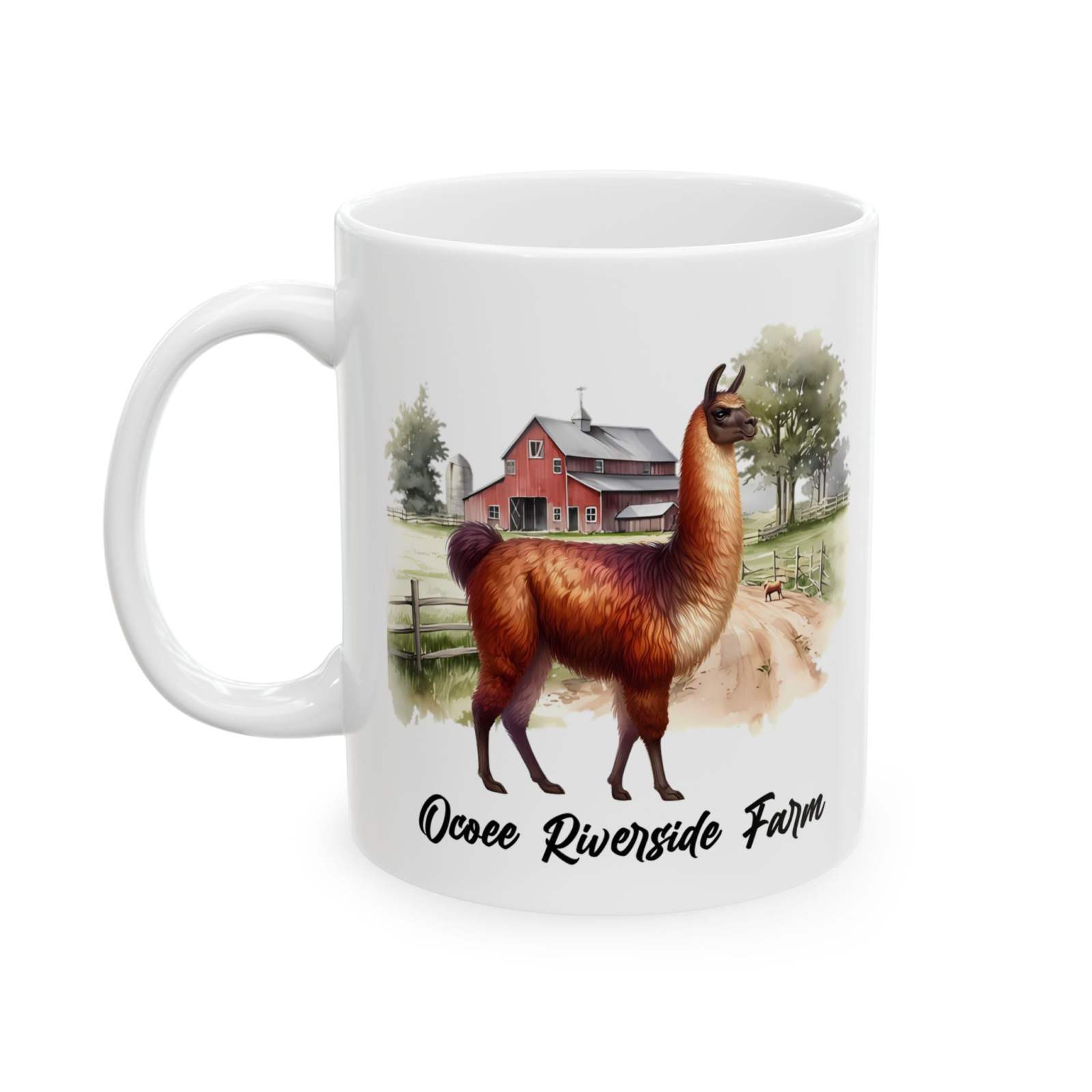 Llama at Ocoee Farm Ceramic Mug