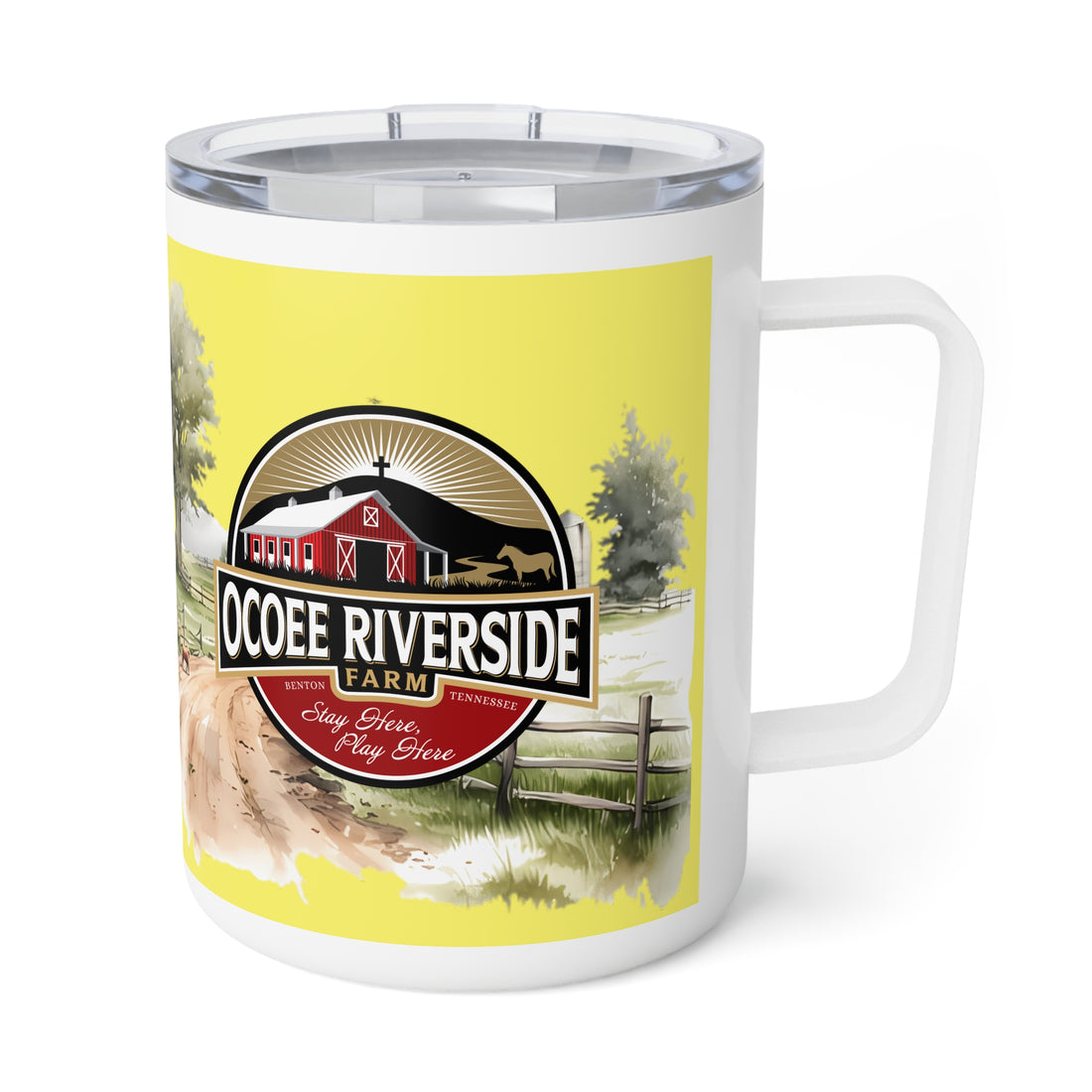 Rustic Insulated Coffee Mug | 10oz Mug with Farmhouse Design for Country Lovers