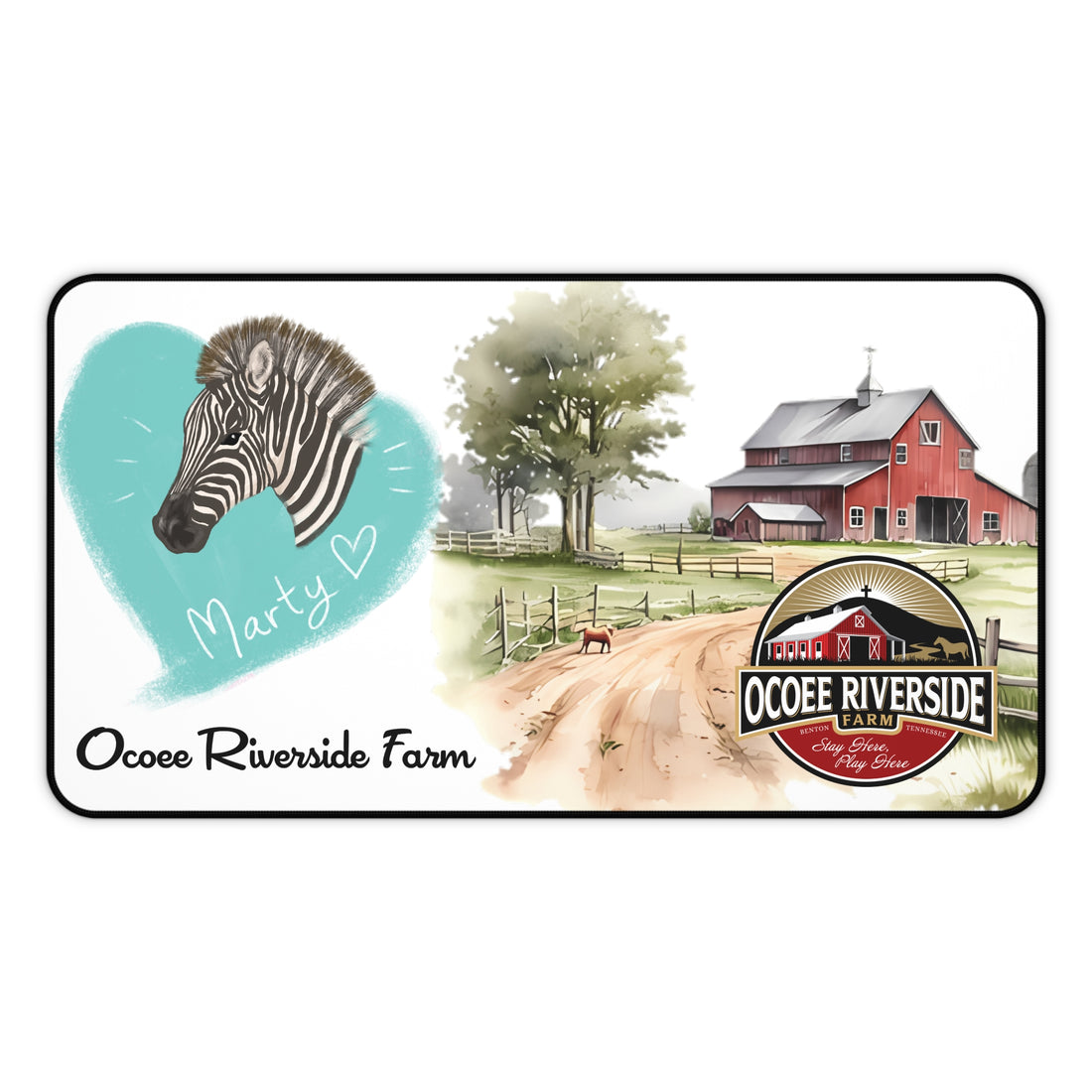 Animal Farm Custom Ocoee Riverside Farm Desk Mat Design