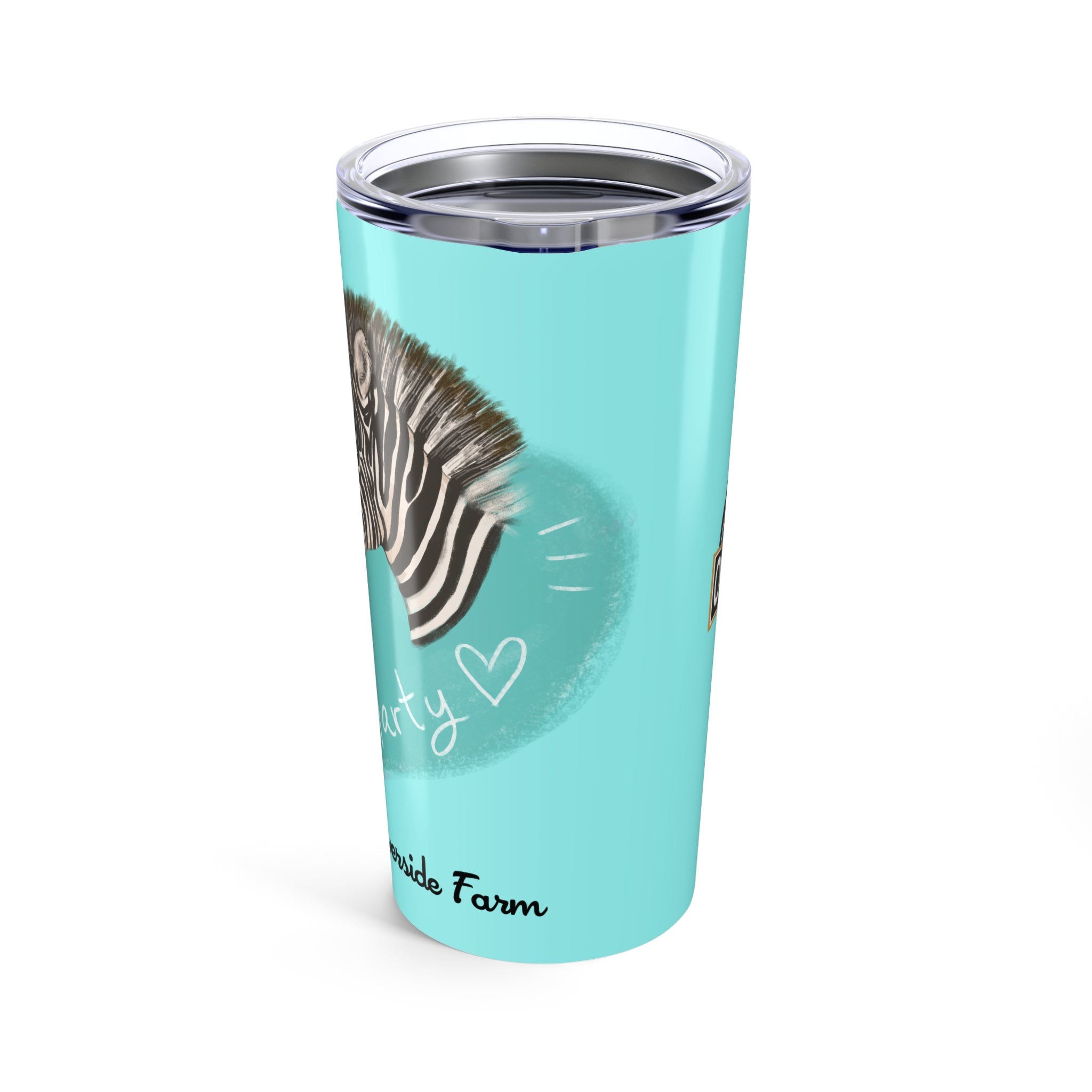 Custom 20oz Tumbler - Riverside Farm Zebra Design