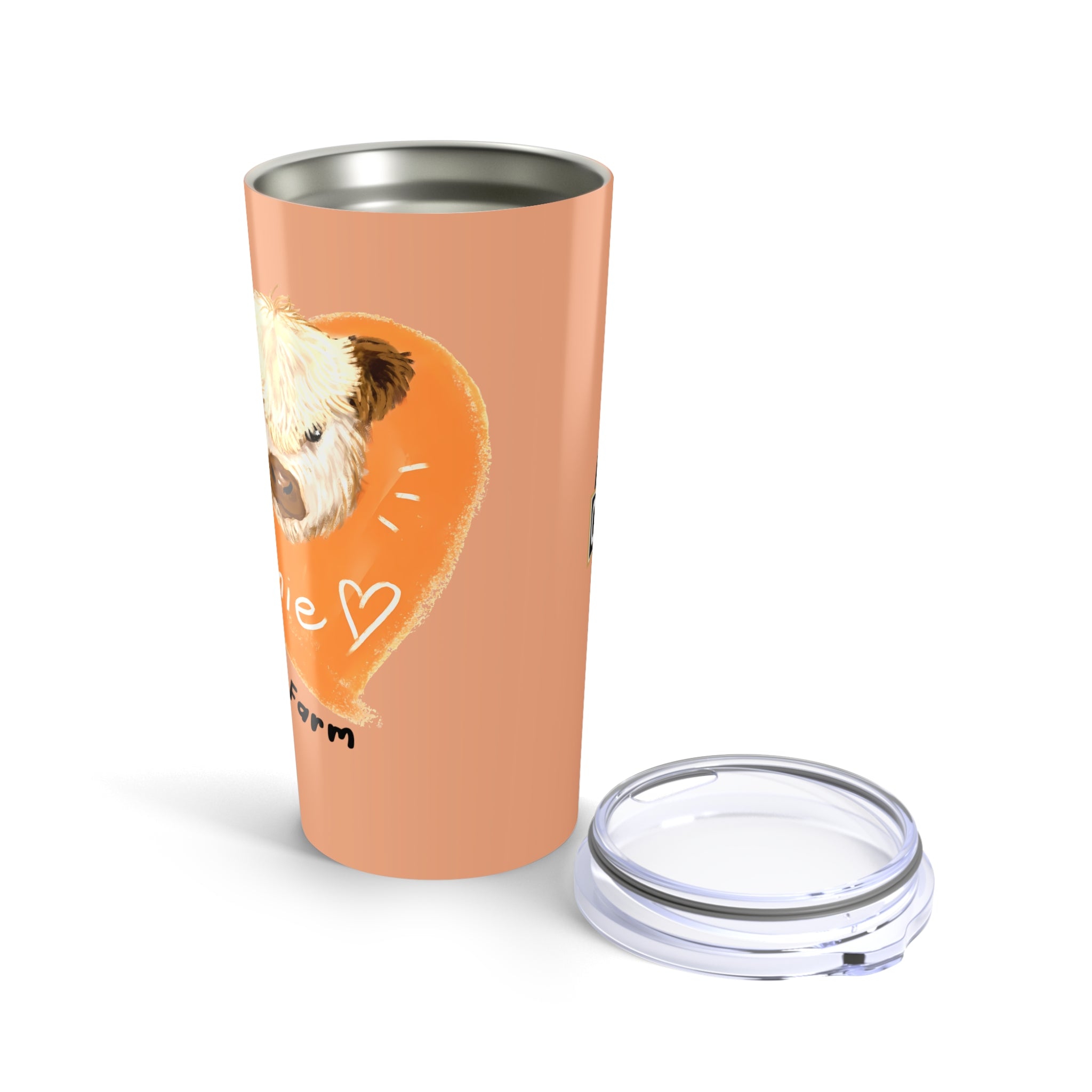 Custom 20oz Tumbler - Riverside Farm Cute Cow Design