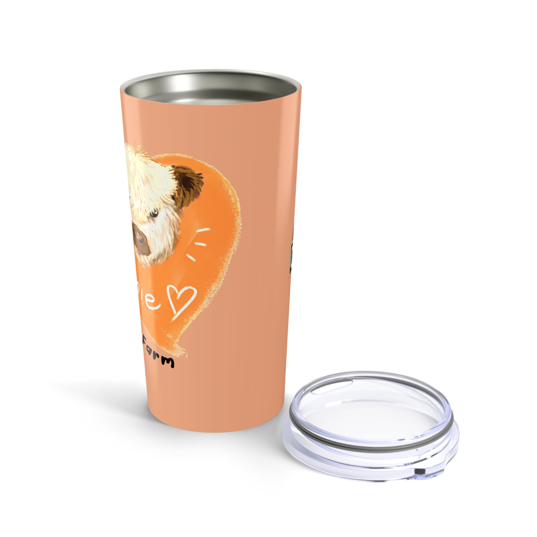 Custom 20oz Tumbler - Riverside Farm Cute Cow Design