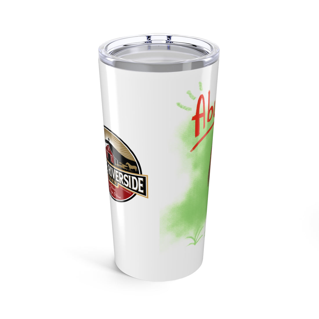 Custom 20oz Tumbler - Riverside Farm Camel Design